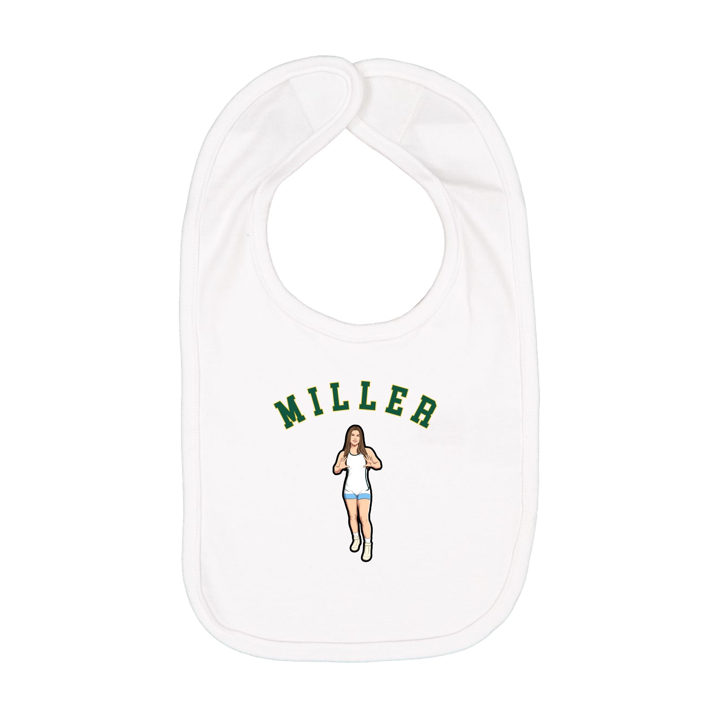 Infant Bib — Shirsey Arch in White