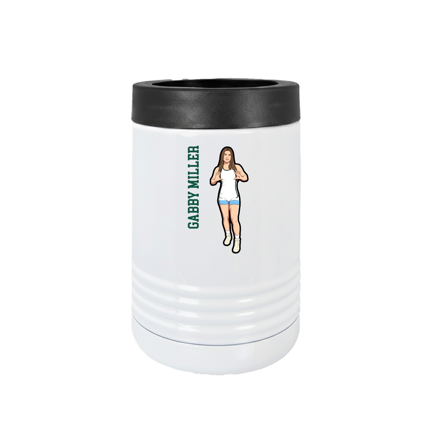 Beverage Holder — Name Vertical in White