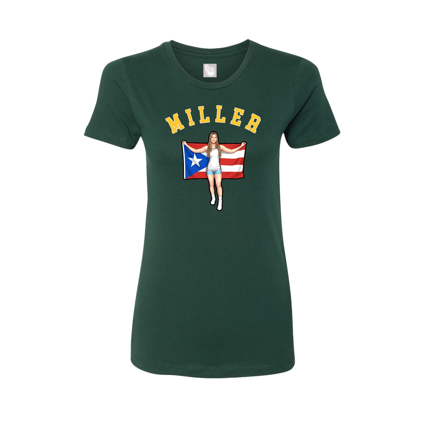 Fitted Women's Tee — Shirsey Arch in Green