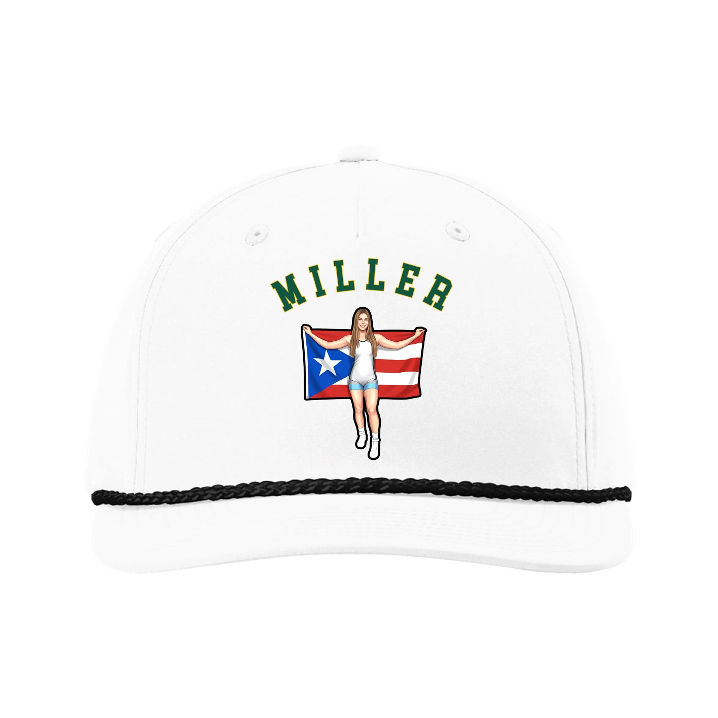 Five-Panel Classic Rope Cap — Shirsey Arch in White