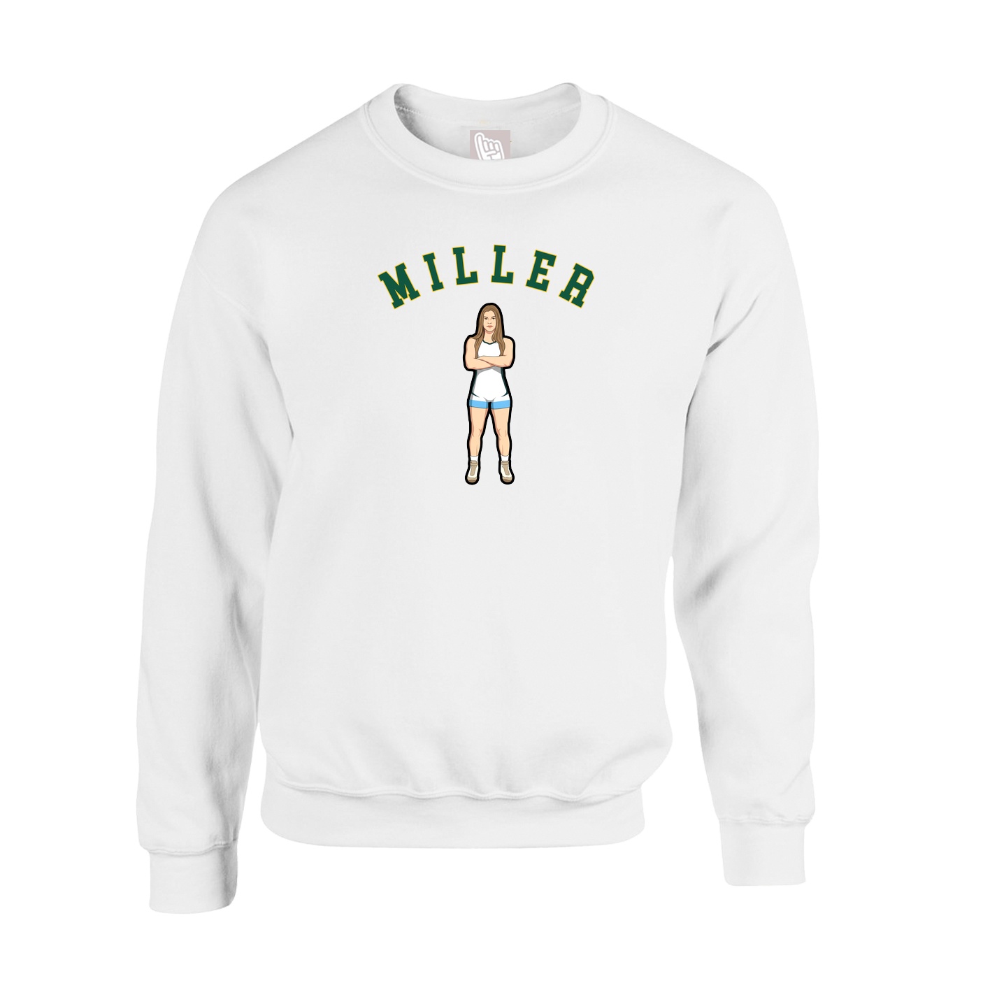Fleece Crew — Shirsey Arch in White