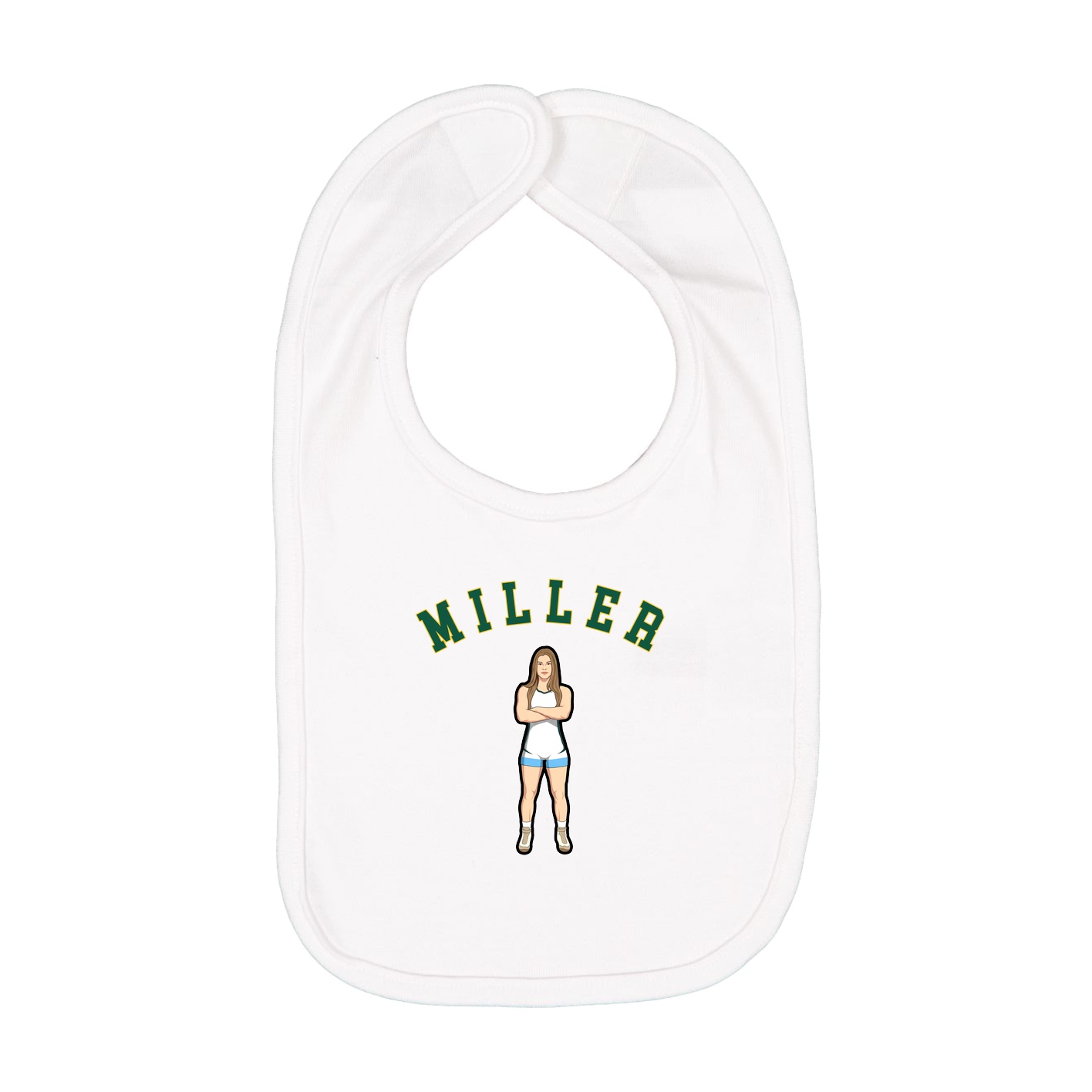 Infant Bib — Shirsey Arch in White