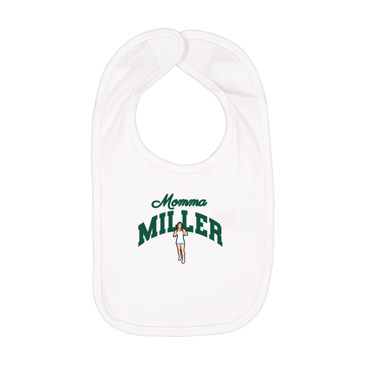 Infant Bib — Mothers Day Arch in White