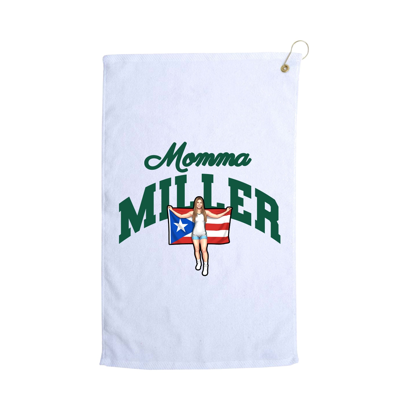 Golf Towel — Mothers Day Arch in White