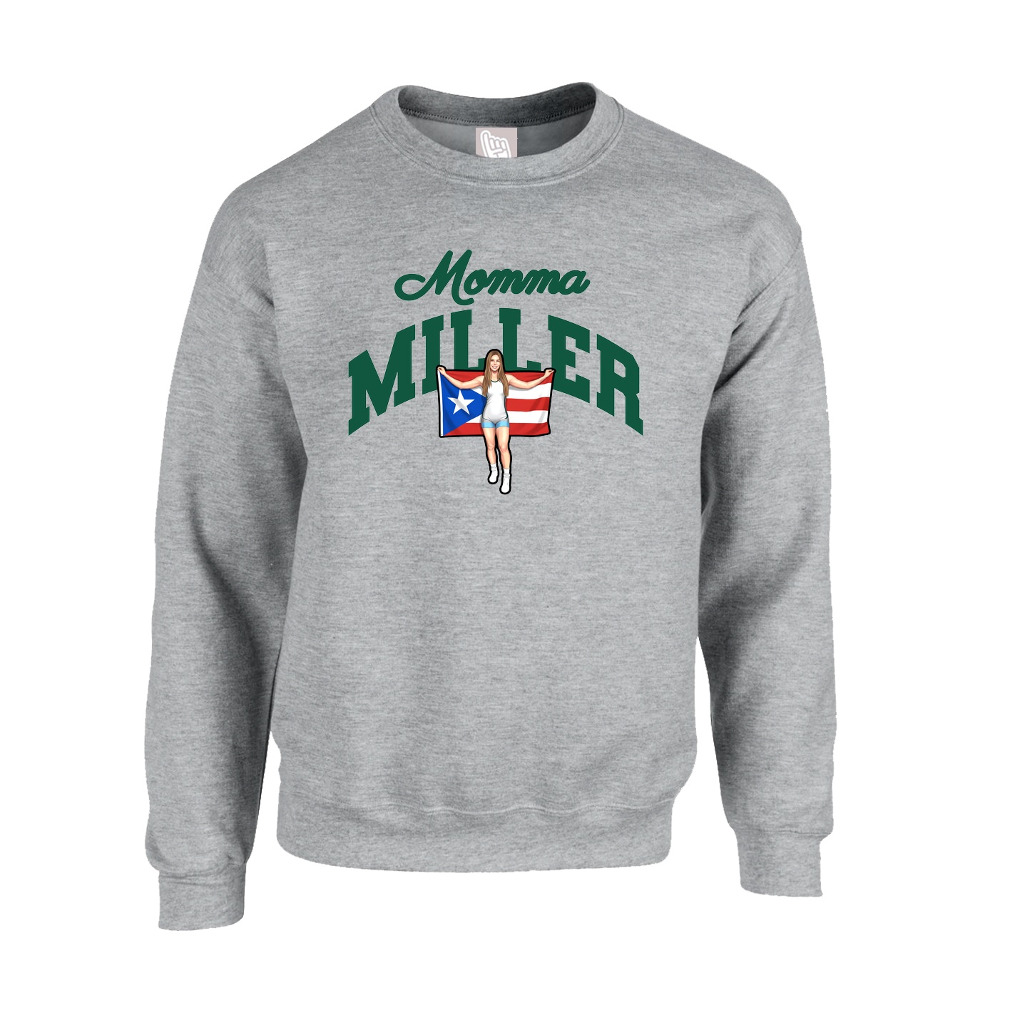 Fleece Crew — Mothers Day Arch in Grey