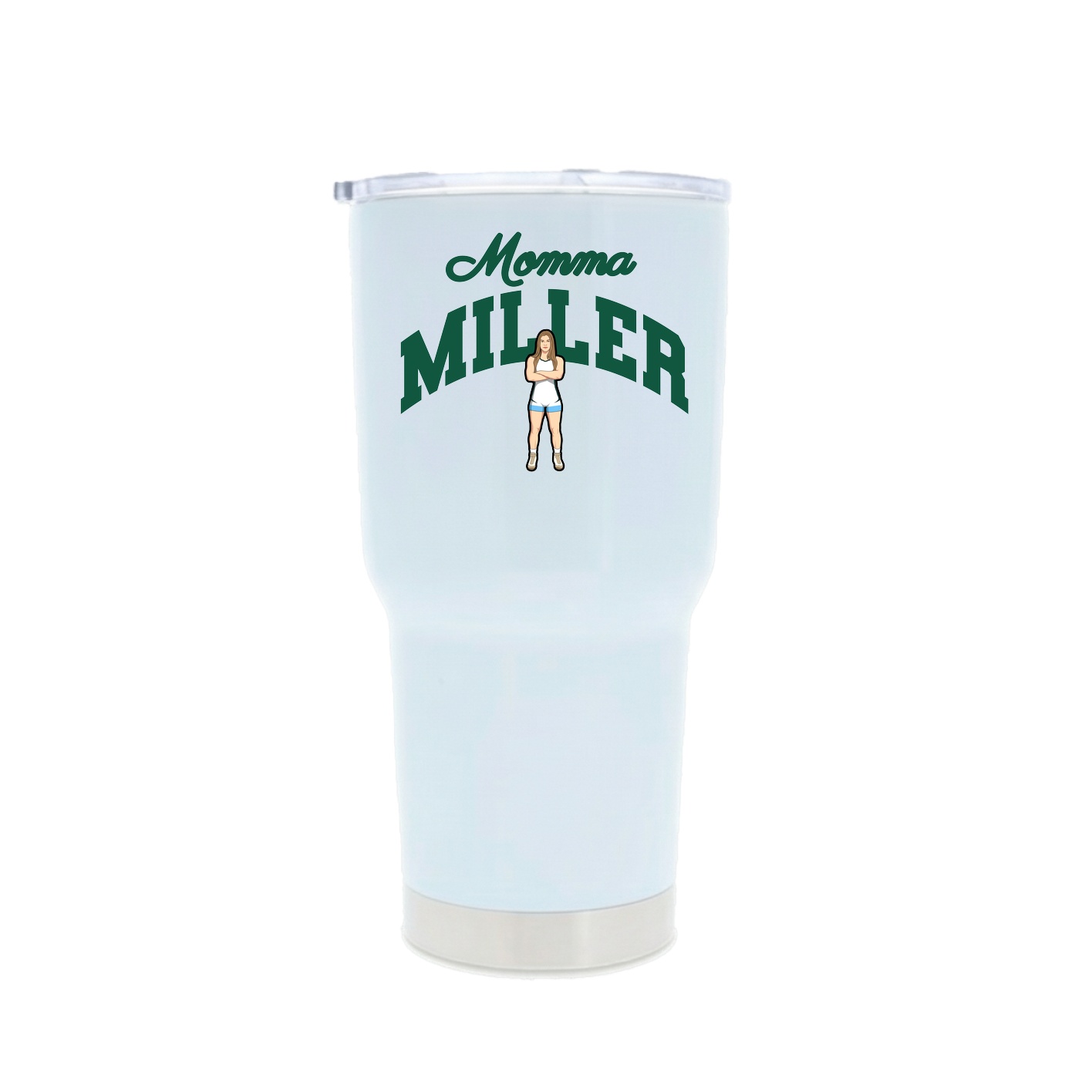 30oz Stainless Steel Tumbler — Mothers Day Arch in White