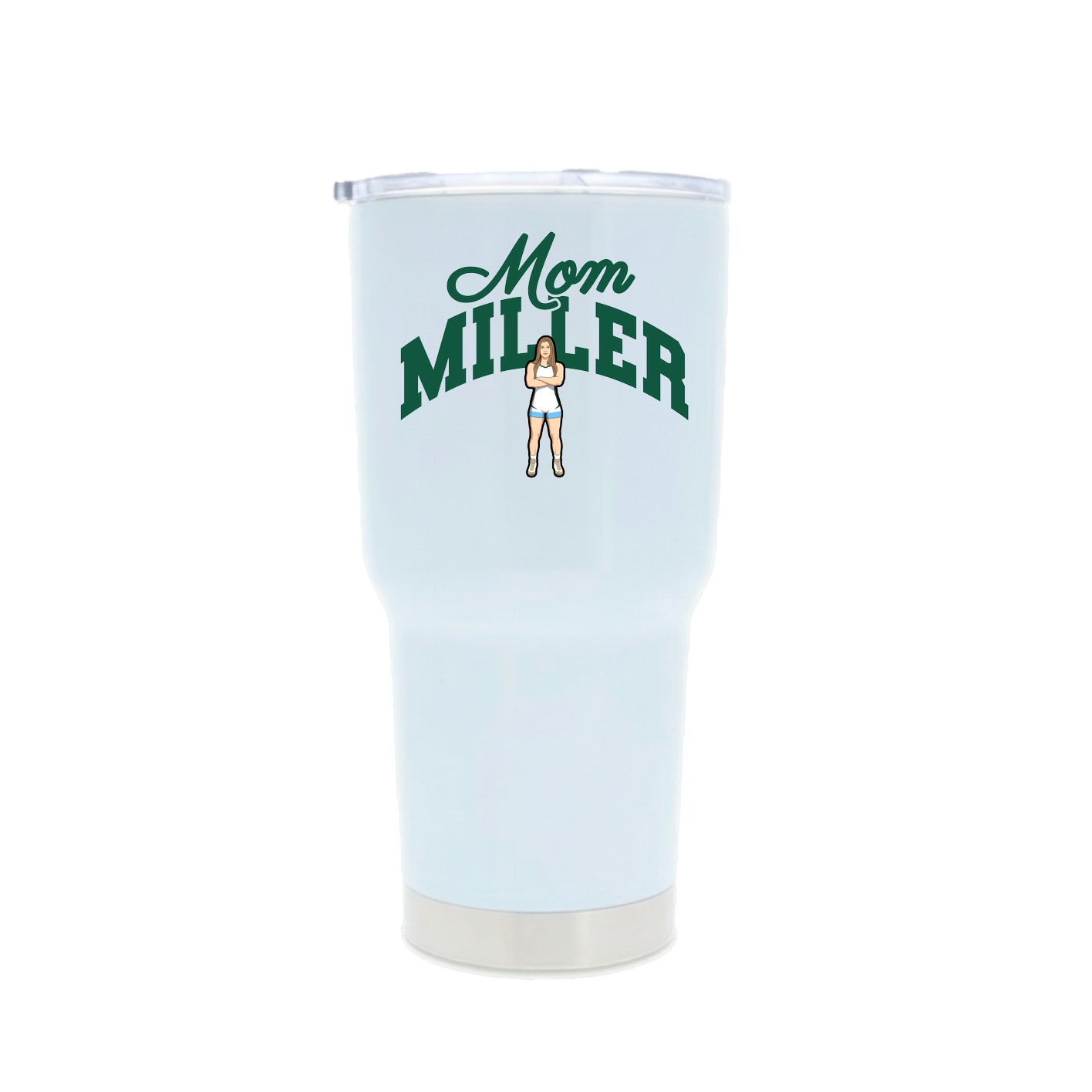 30oz Stainless Steel Tumbler — Mothers Day Arch in White
