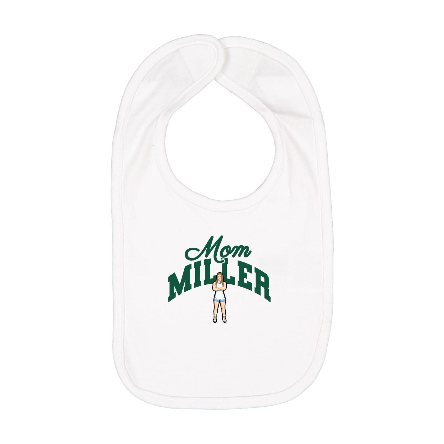 Infant Bib — Mothers Day Arch in White