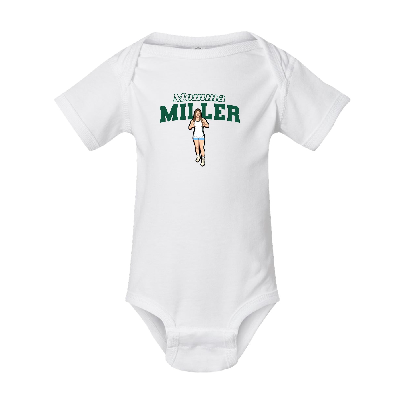 Baby Onesie — Mothers Day Block in White