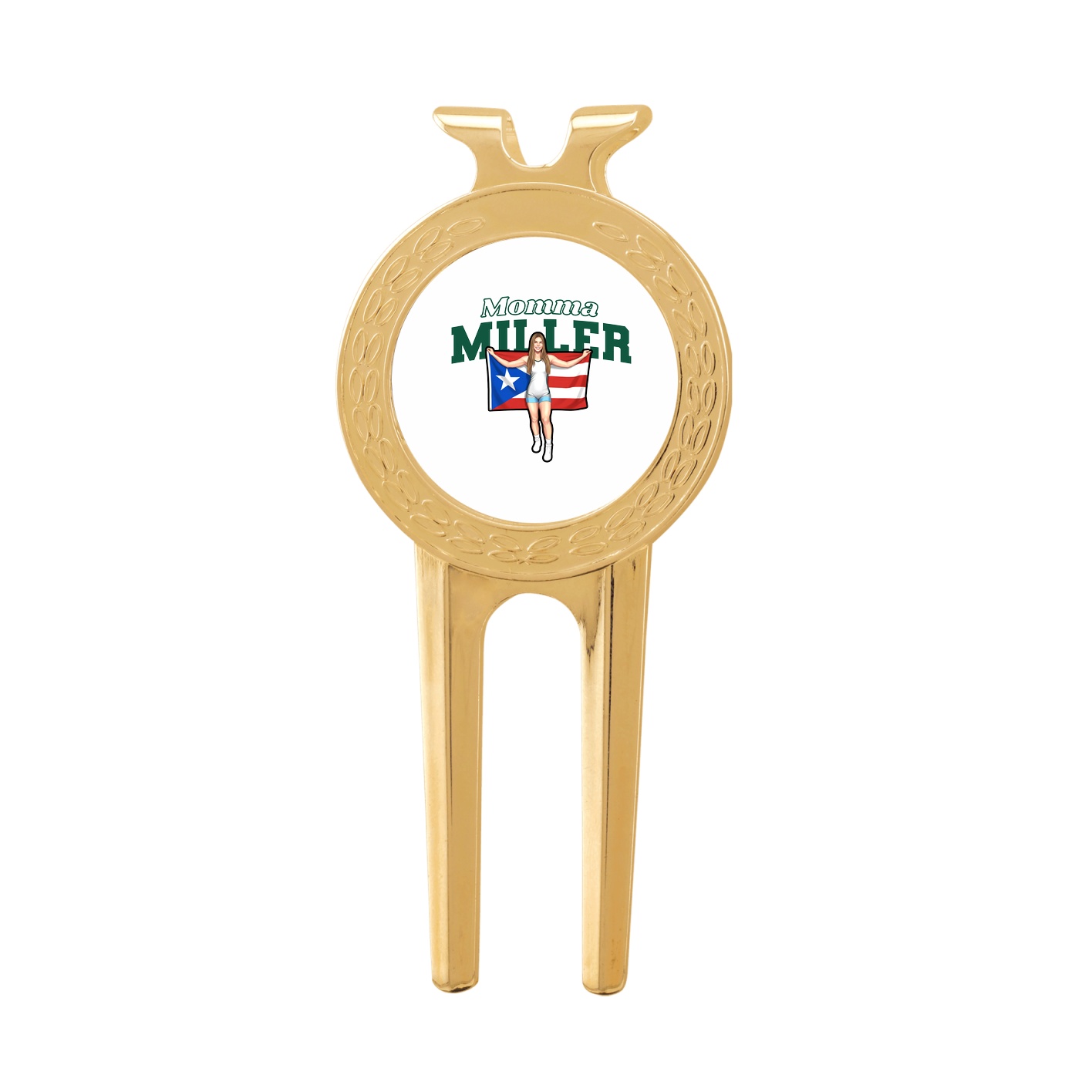 Divot Tool with Ball Marker — Mothers Day Block in Classic