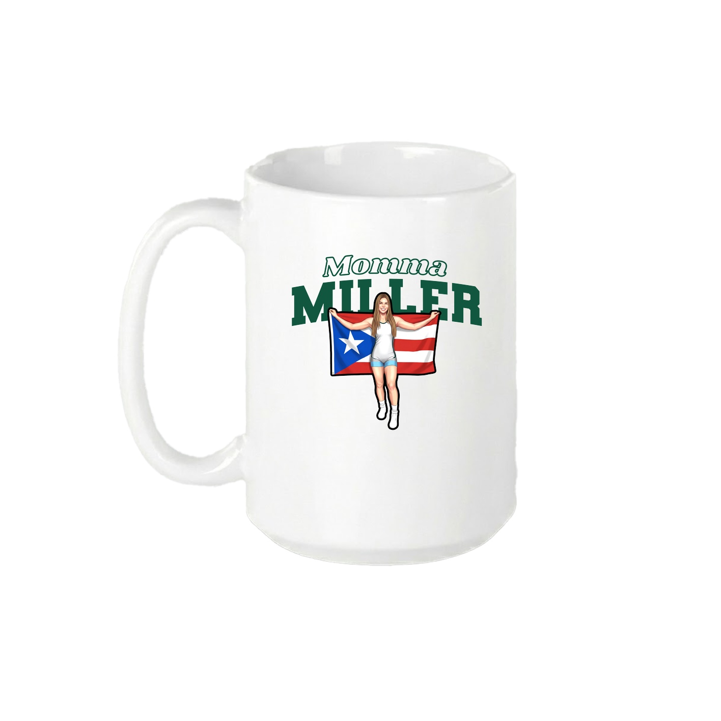 15oz Coffee Mug — Mothers Day Block in White
