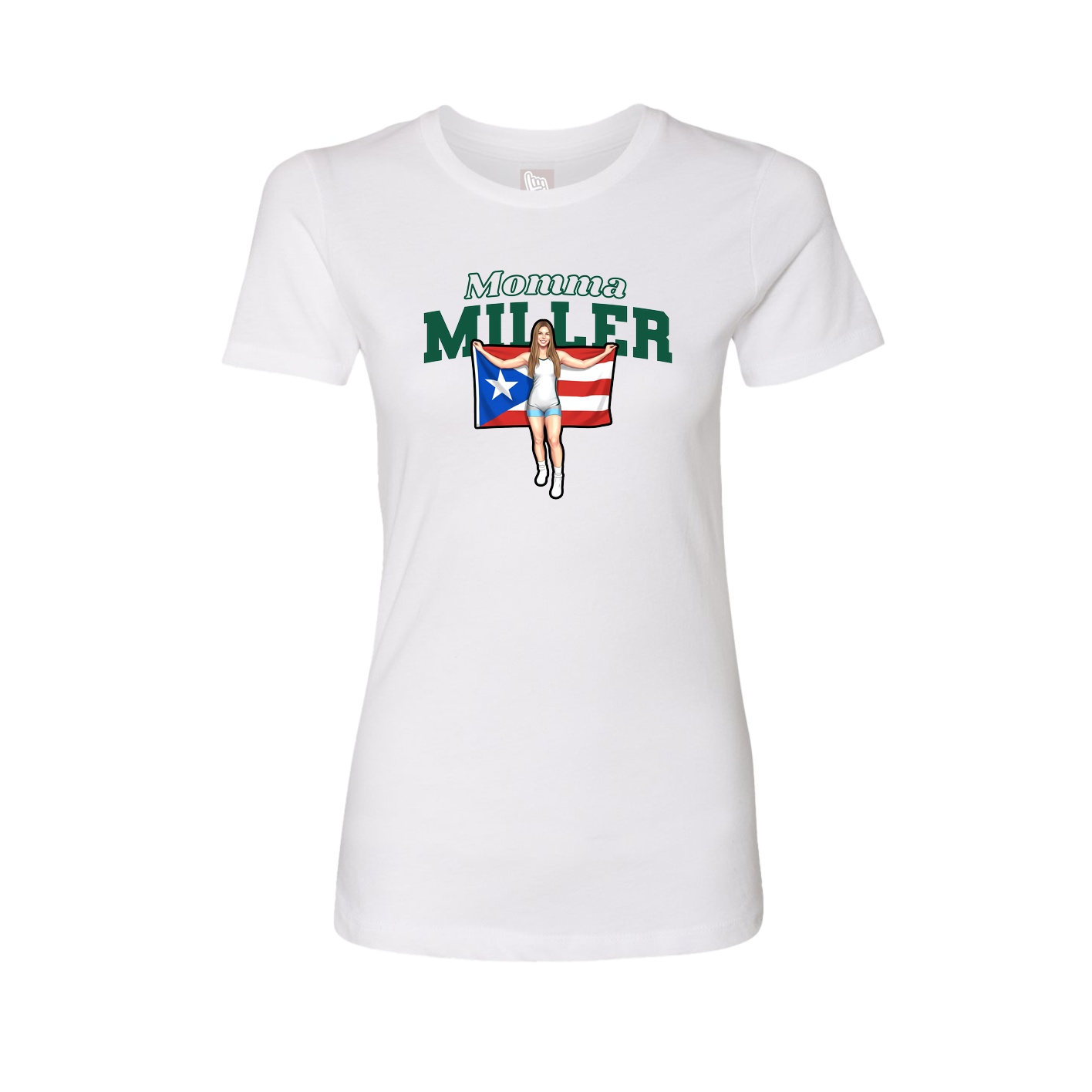 Womens Tee — Mothers Day Block in White
