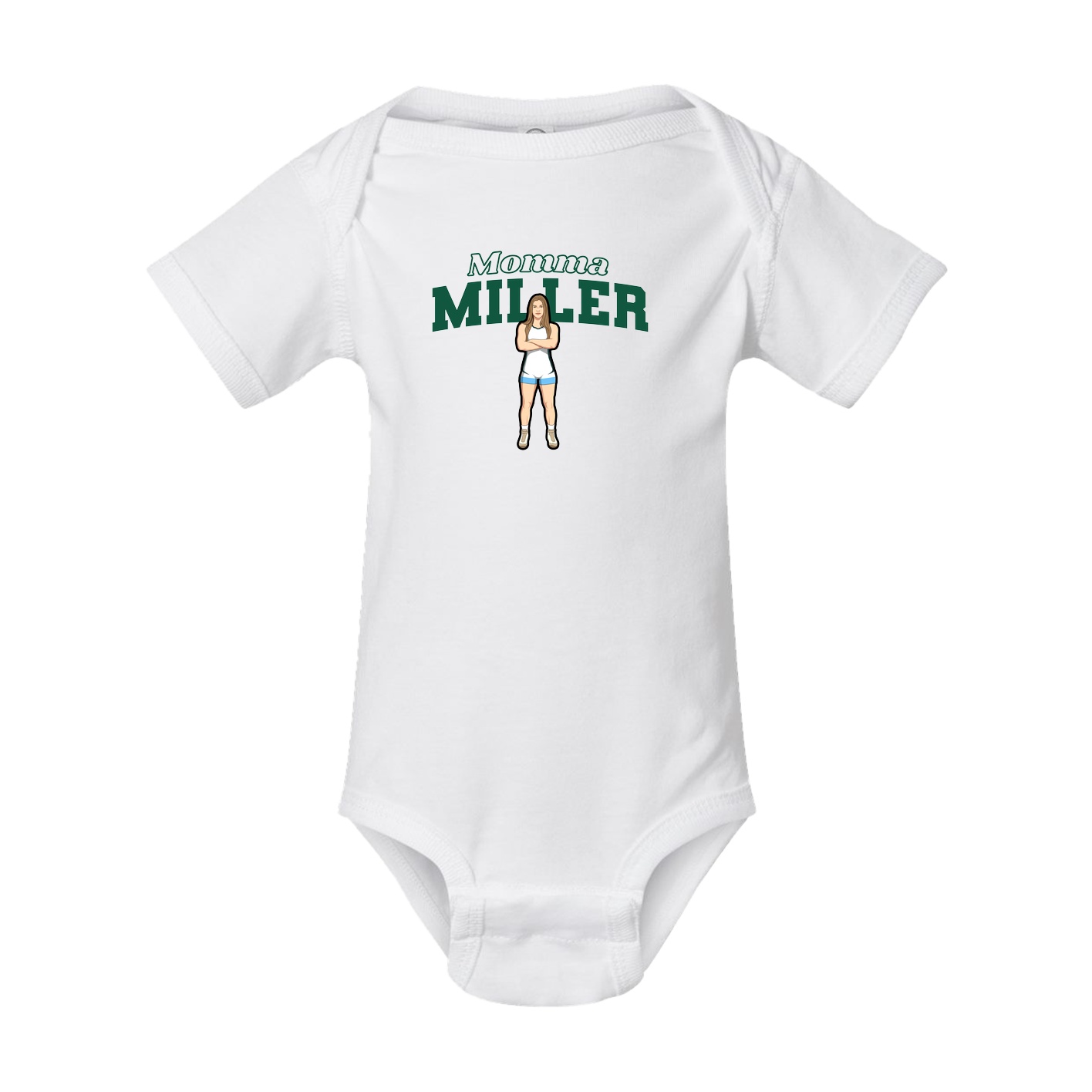Baby Onesie — Mothers Day Block in White