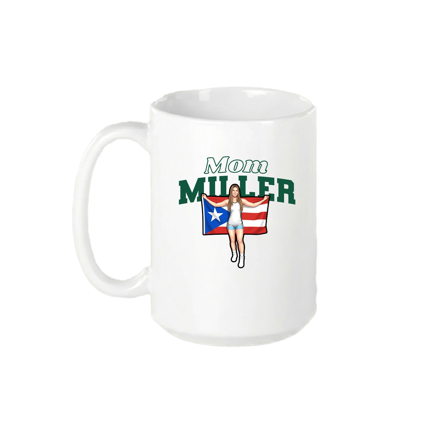 15oz Coffee Mug — Mothers Day Block in White