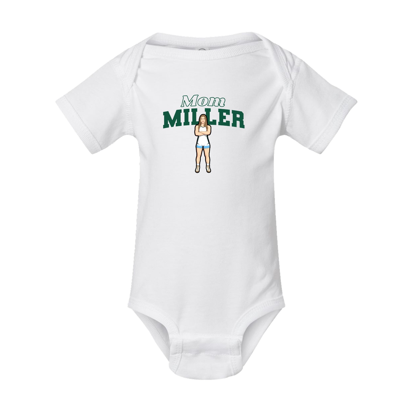 Baby Onesie — Mothers Day Block in White