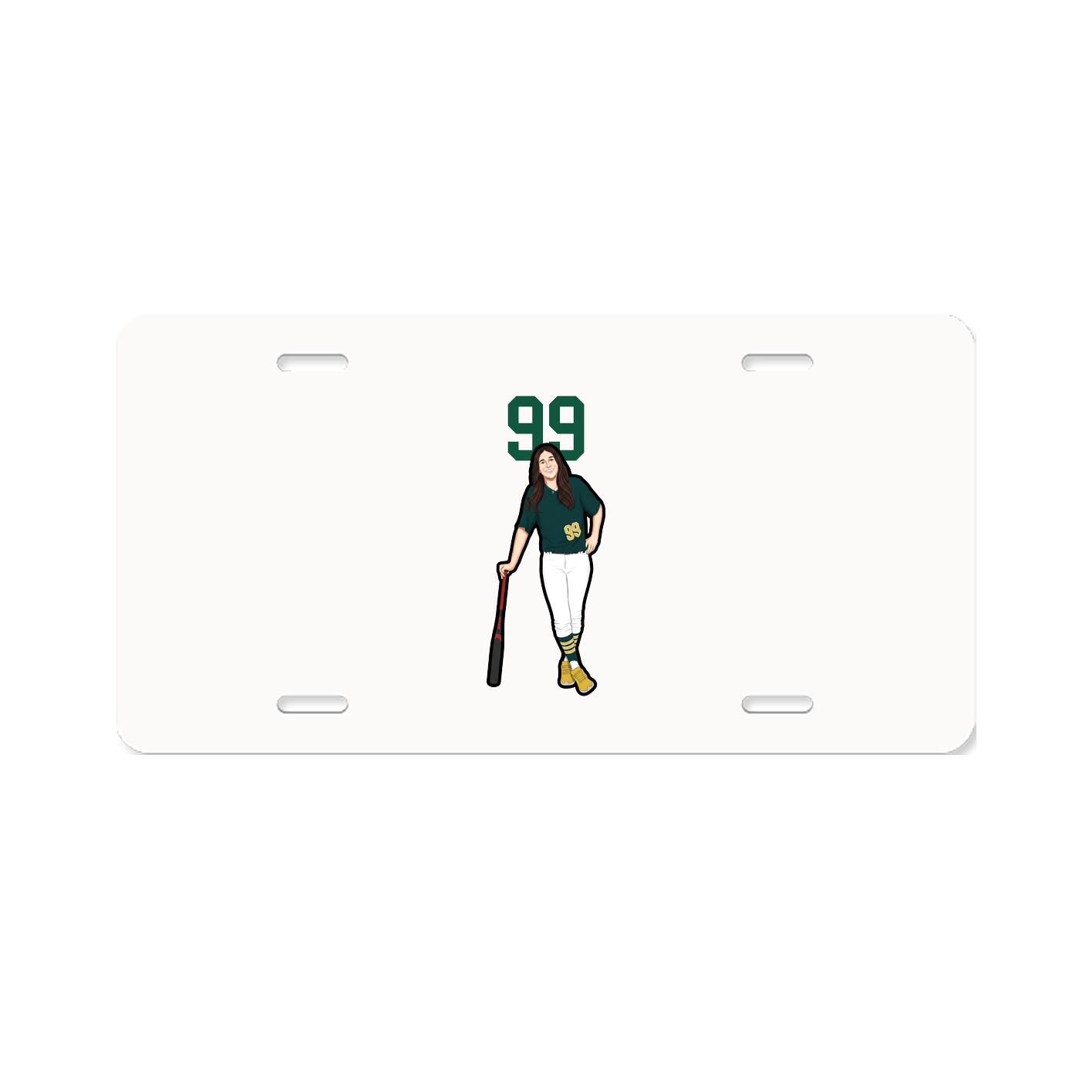 License Plate — Number Top in Classic