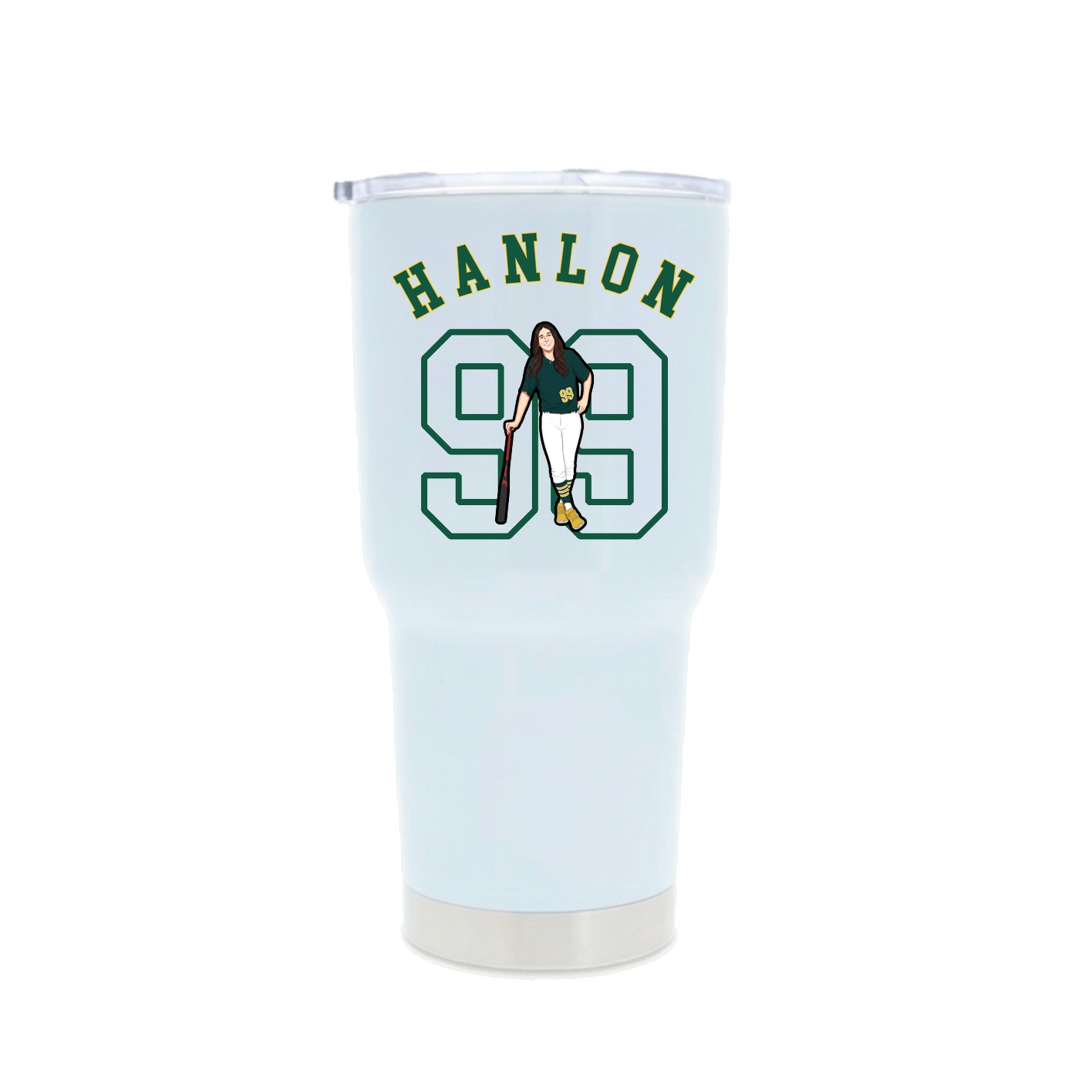 30oz Stainless Steel Tumbler — Shirsey Arch in White