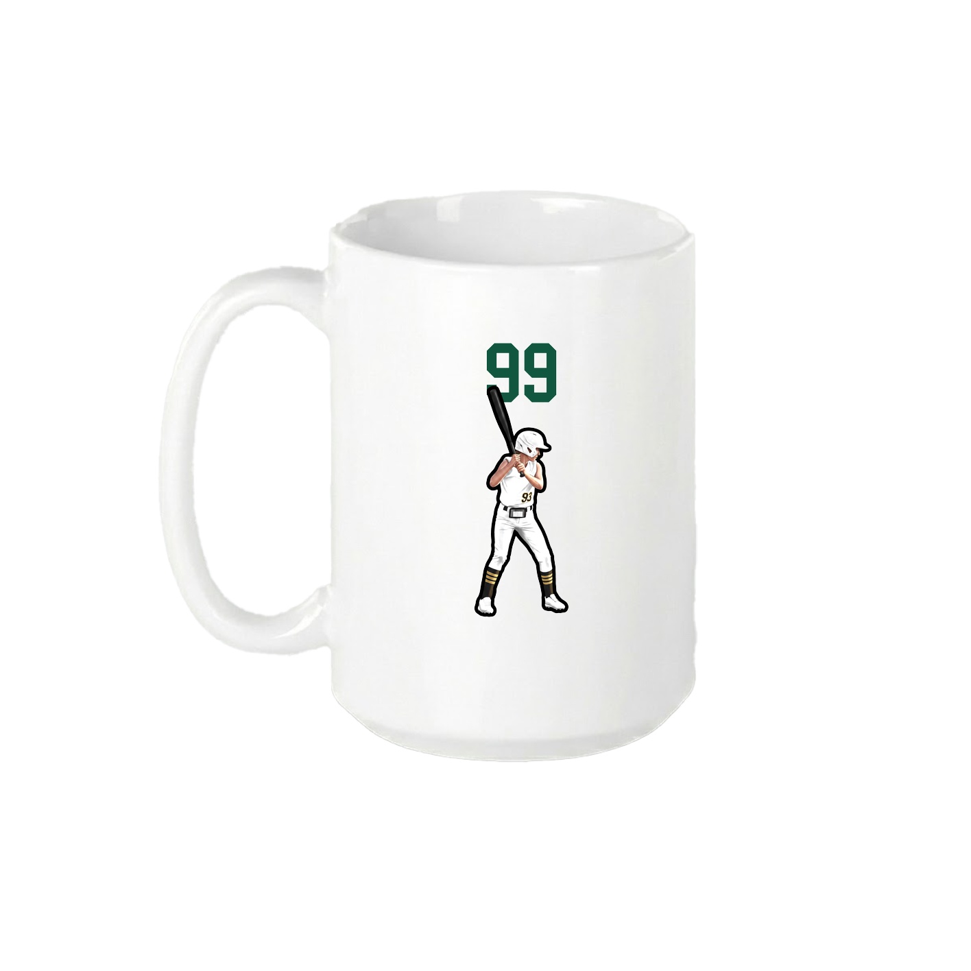 15oz Coffee Mug — Number Top in White