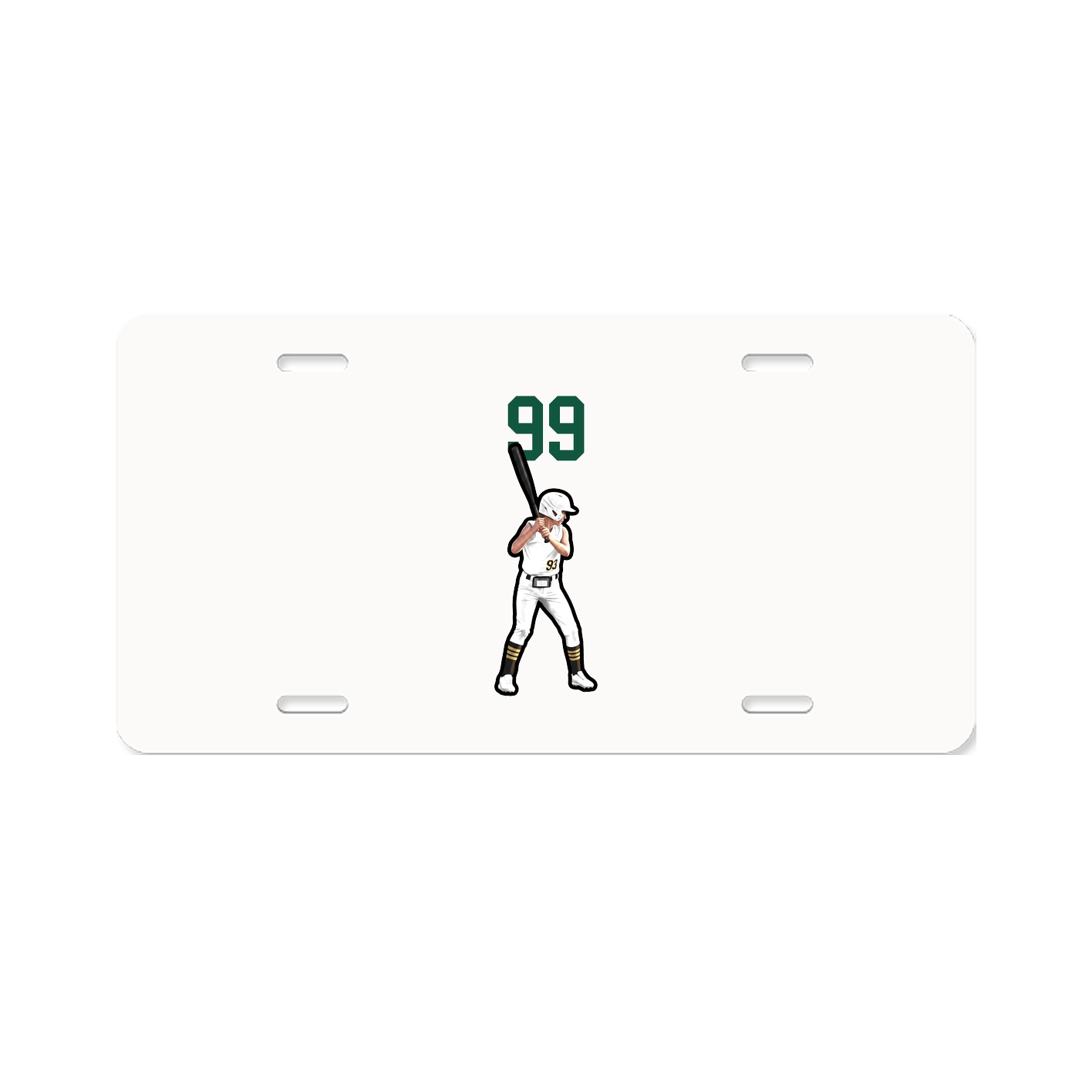 License Plate — Number Top in Classic