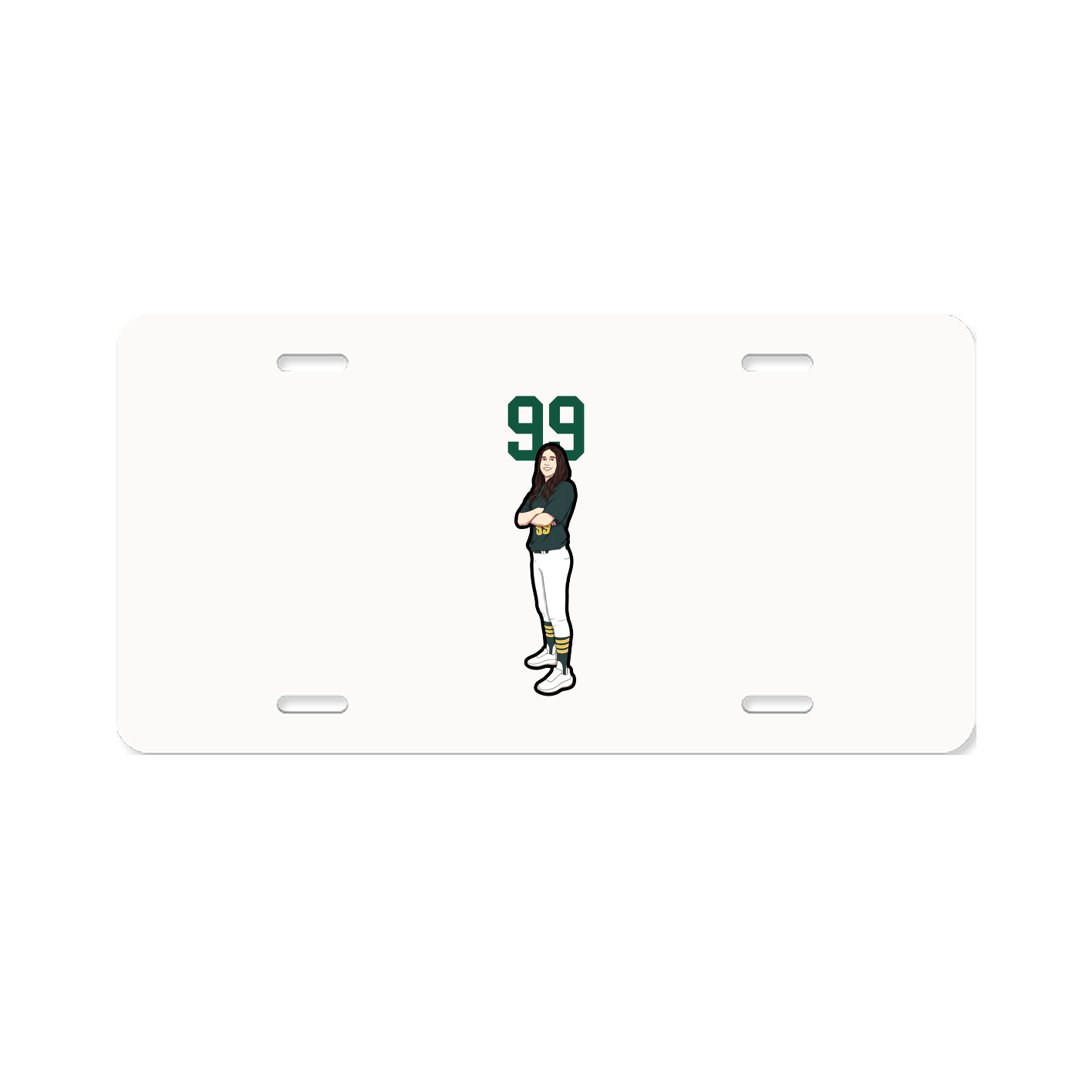 License Plate — Number Top in Classic