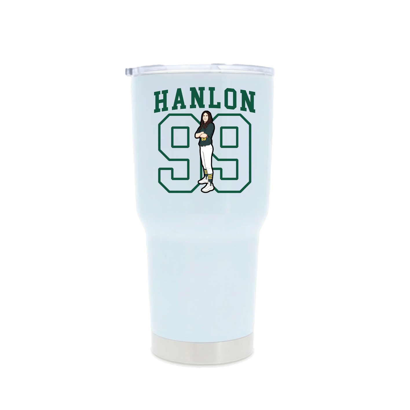30oz Stainless Steel Tumbler — Shirsey in White