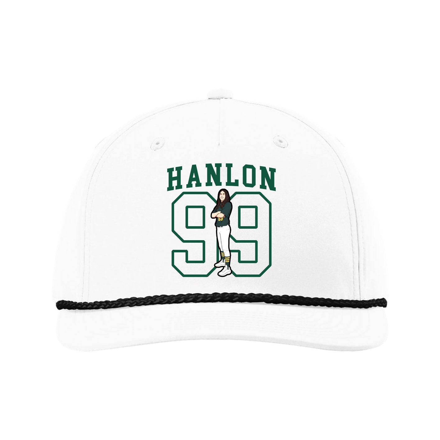 Five-Panel Classic Rope Cap — Shirsey in White