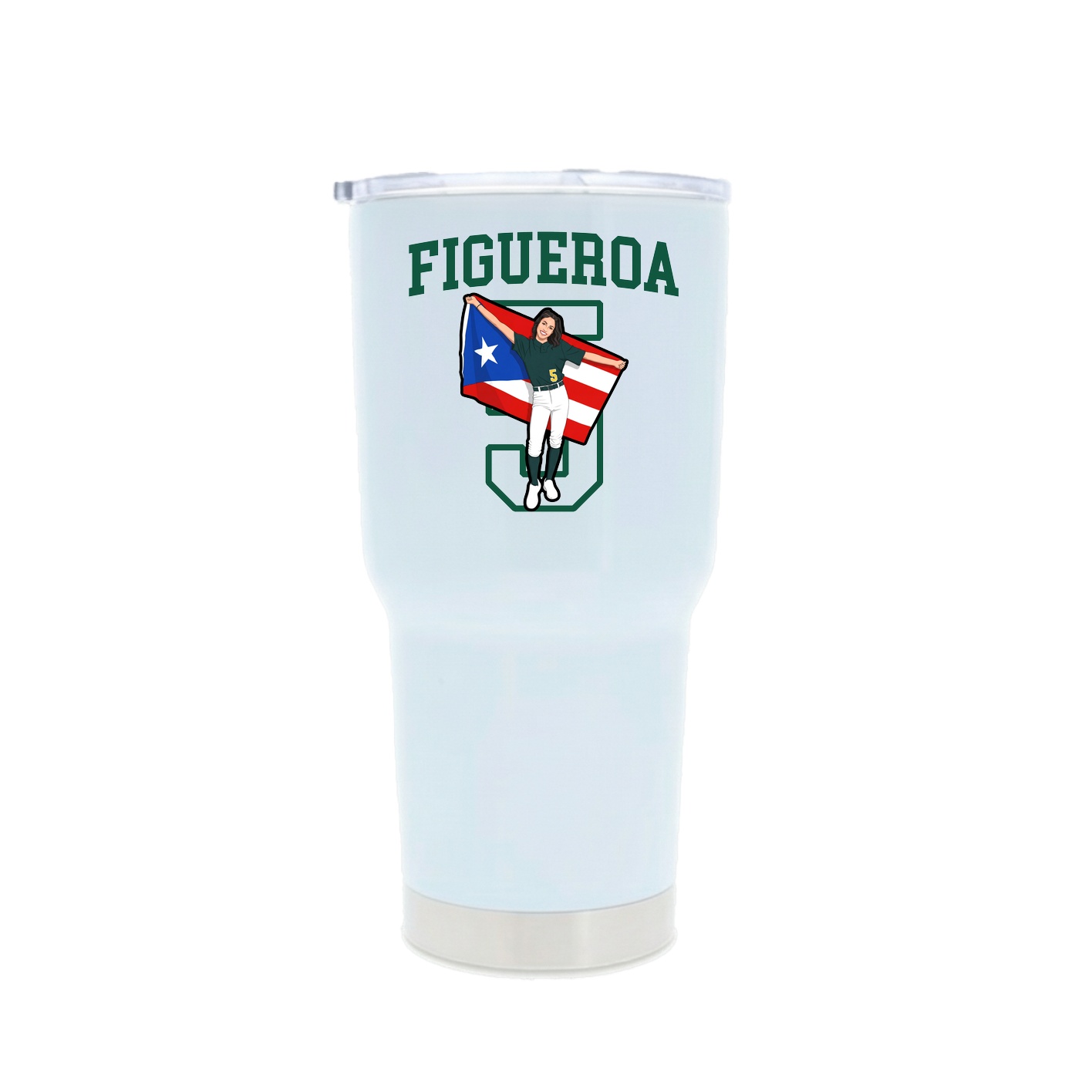30oz Stainless Steel Tumbler — Shirsey in White