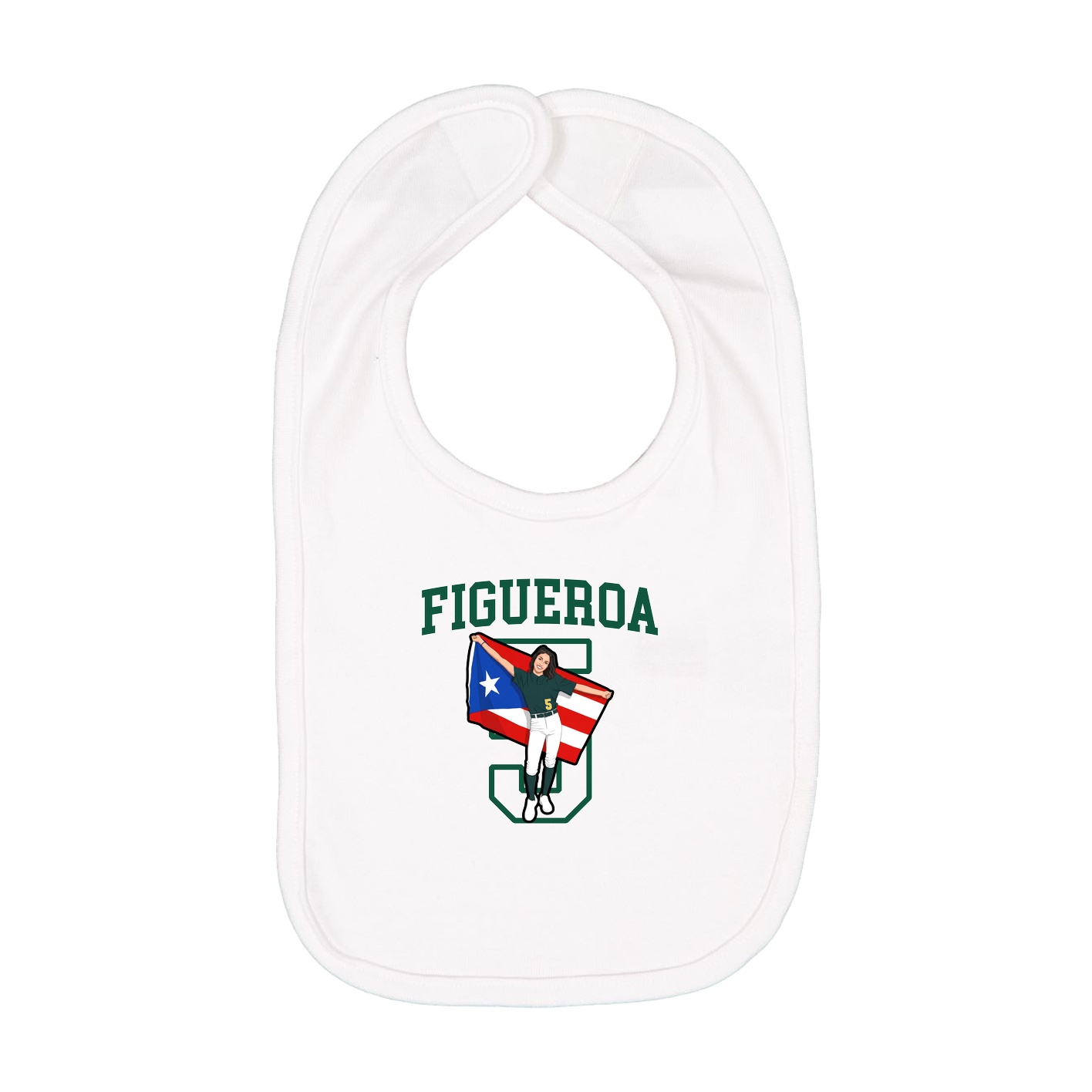 Infant Bib — Shirsey in White