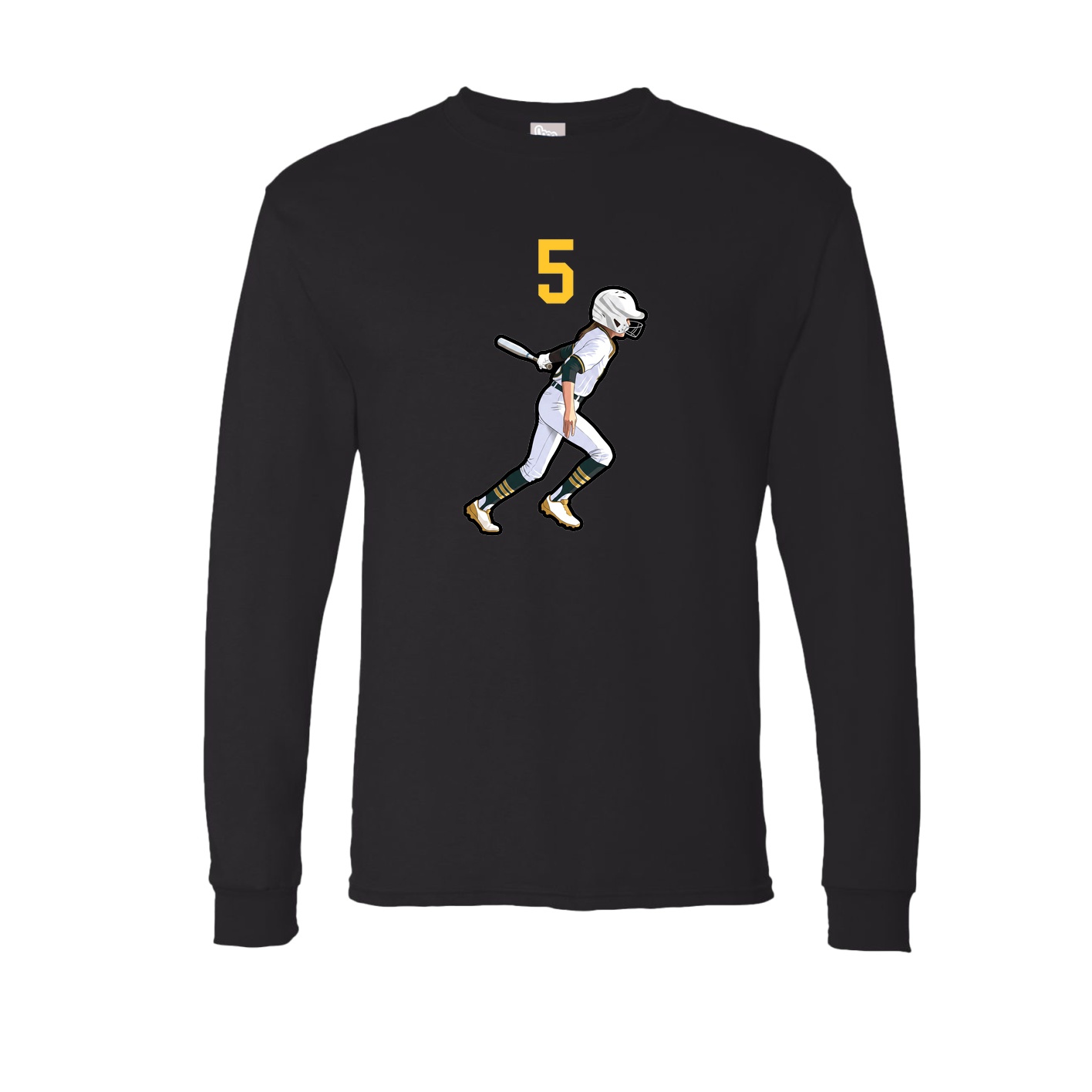 Long Sleeve Tee — Number Top in Black