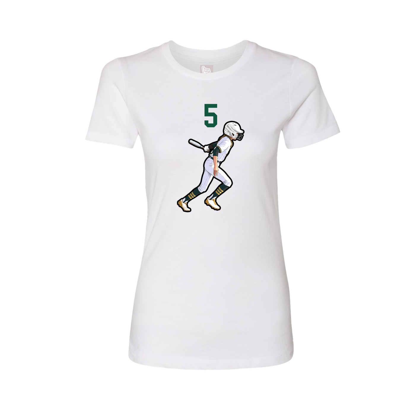 Womens Tee — Number Top in White