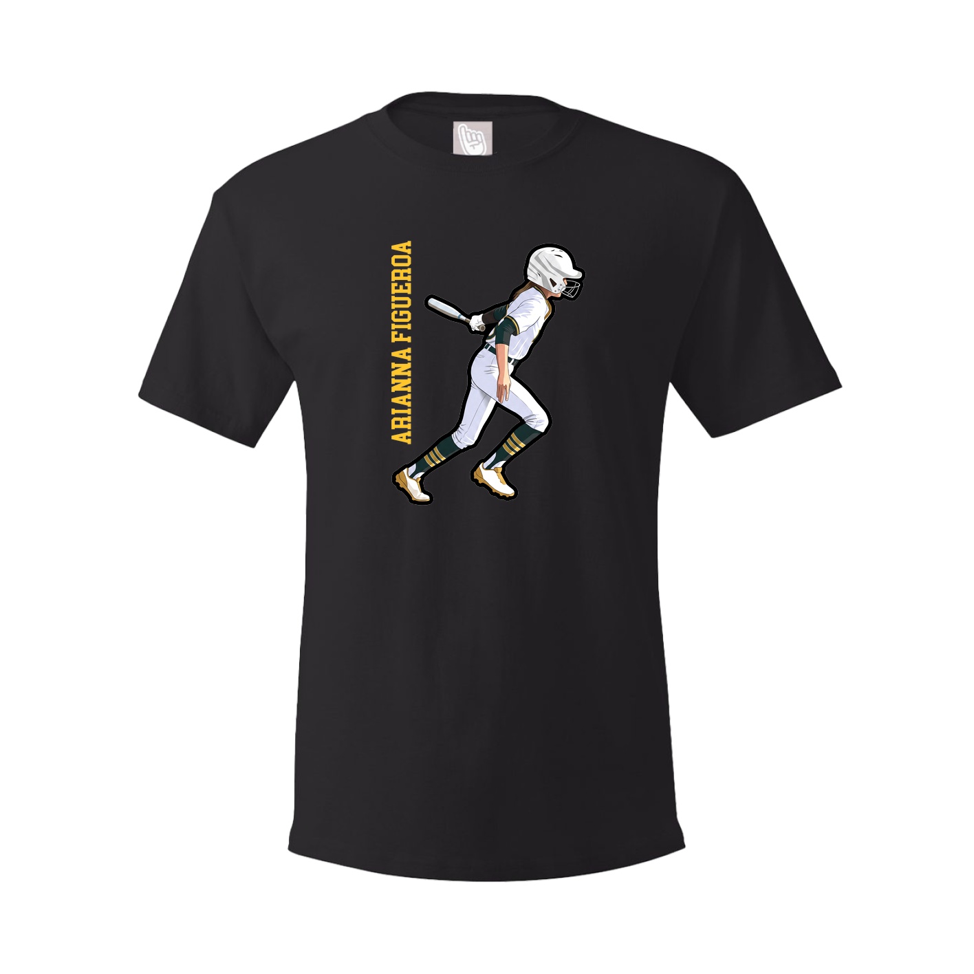 Youth Tee — Name Vertical in Black