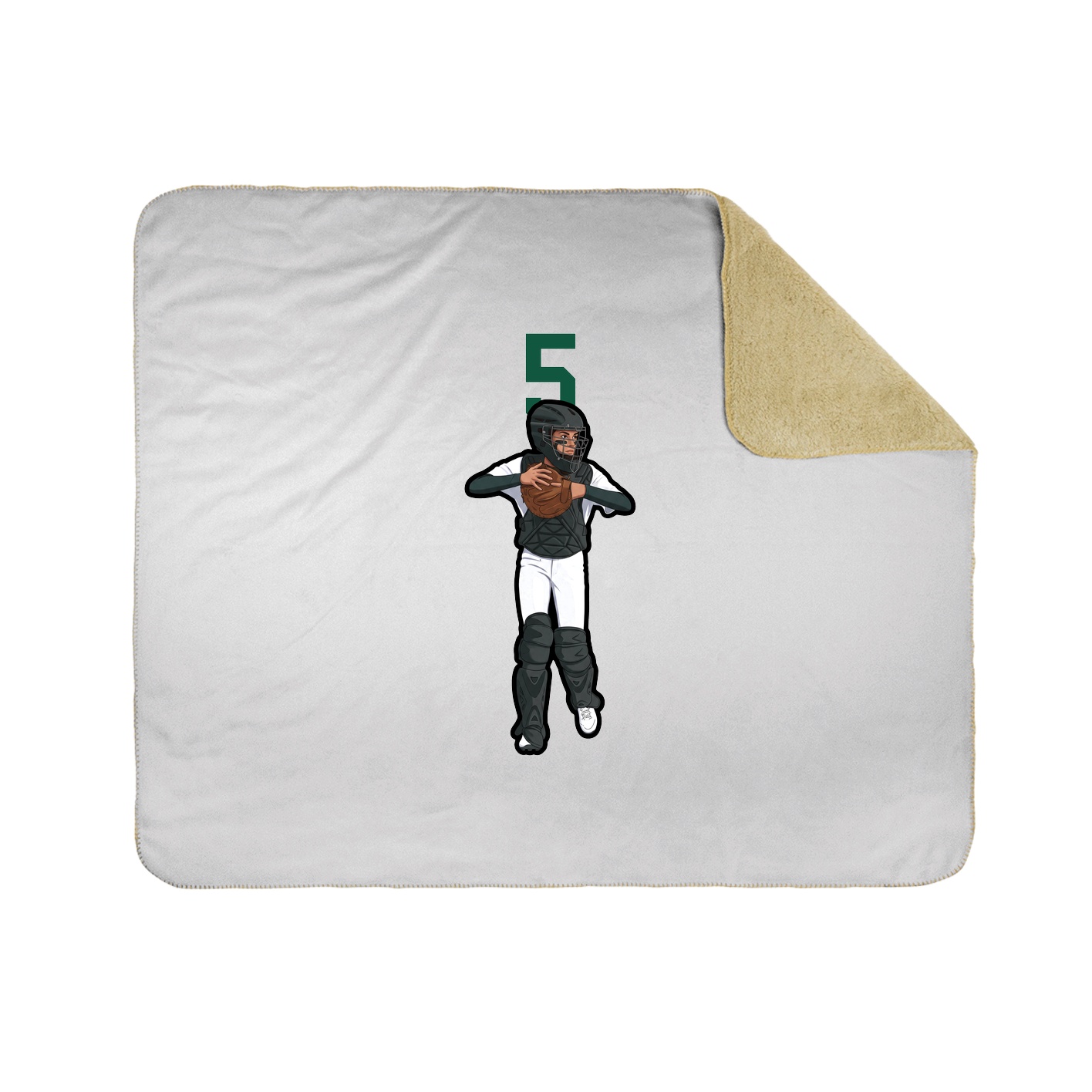 Throw Blanket — Number Top in White