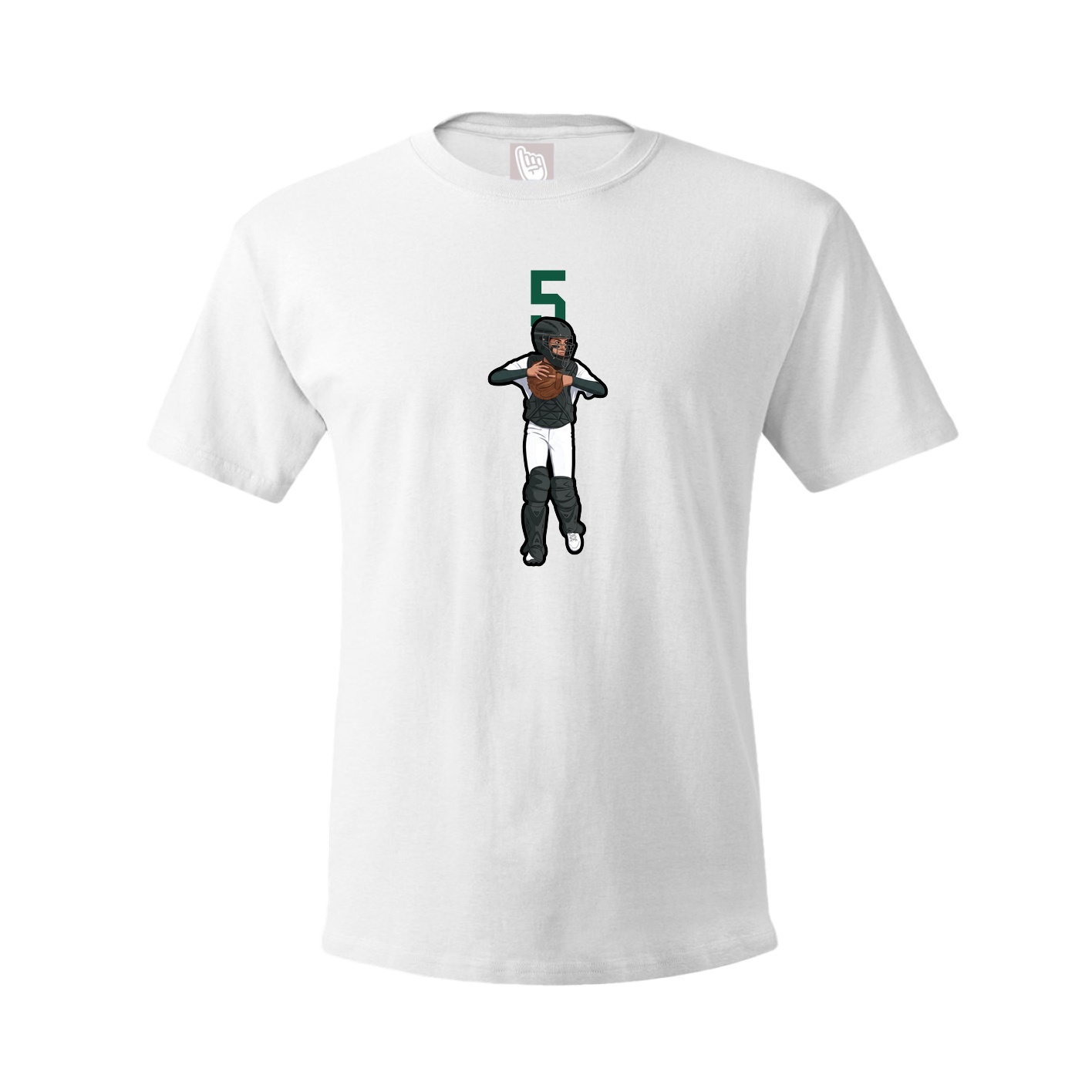 Youth Tee — Number Top in White