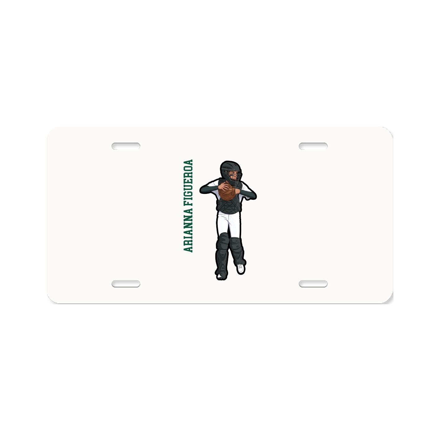 License Plate — Name Vertical in Classic