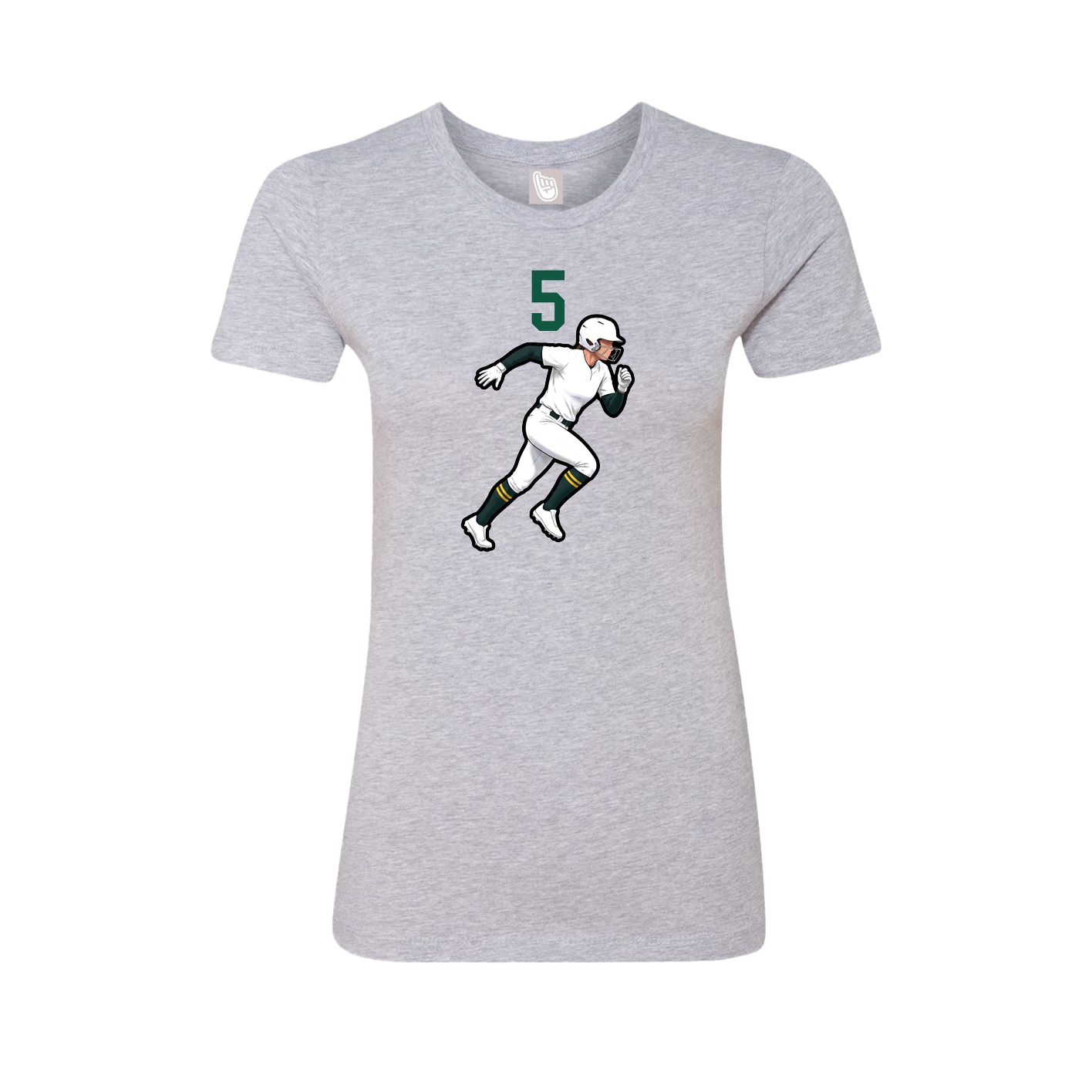 Womens Tee — Number Top in Grey