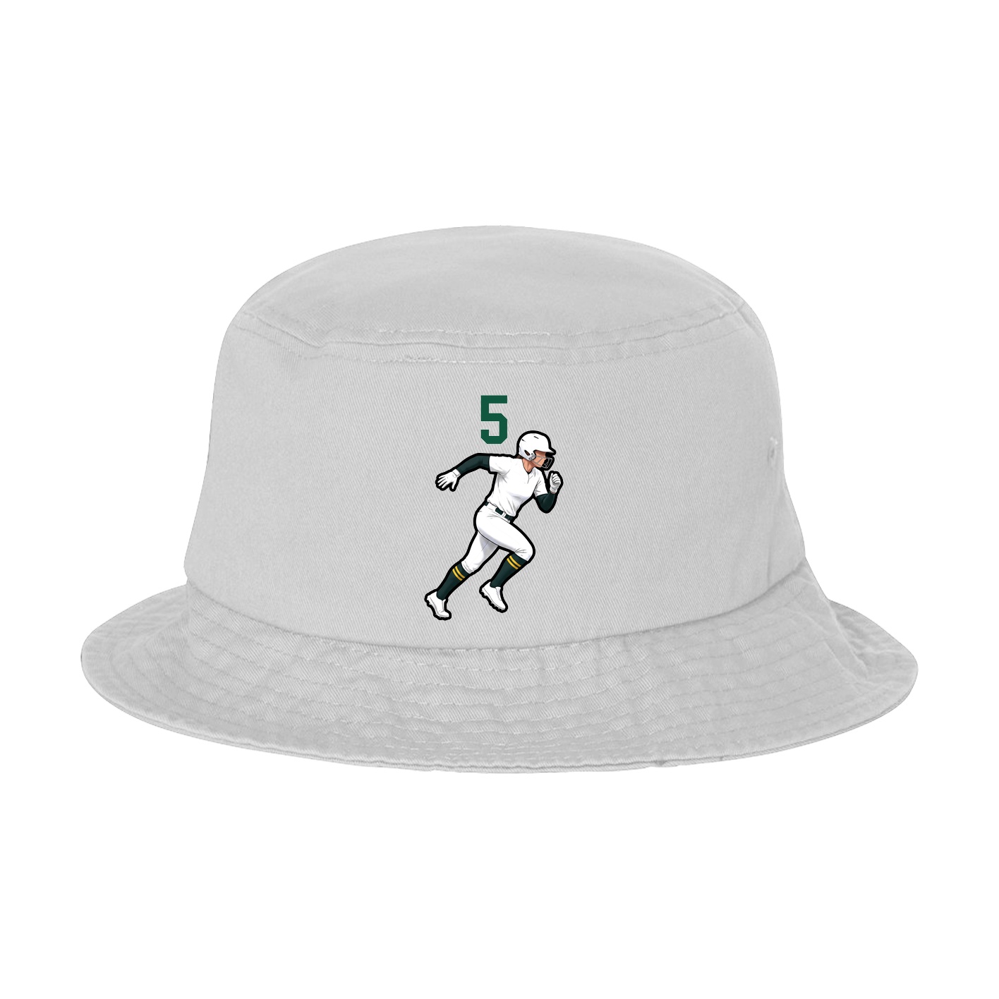 Bucket Cap — Number Top in White