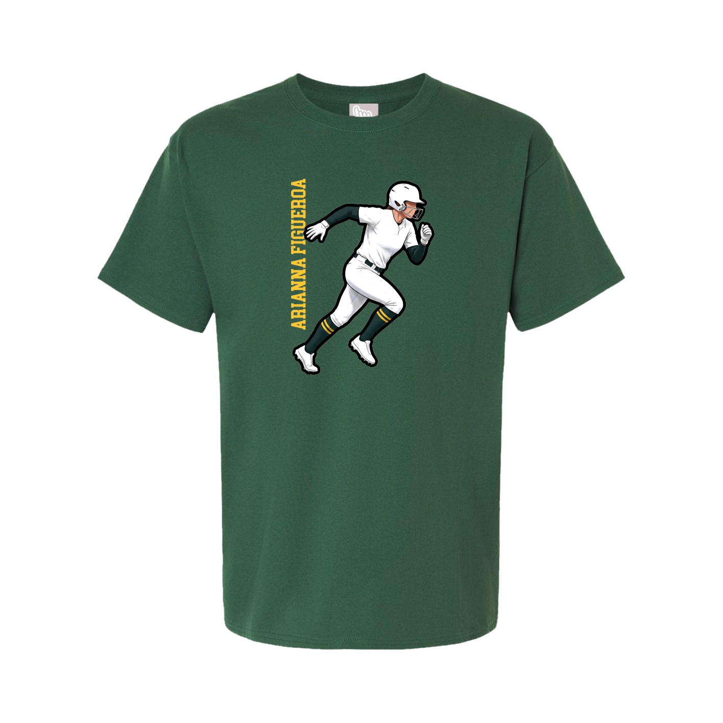 Youth Tee — Name Vertical in Green