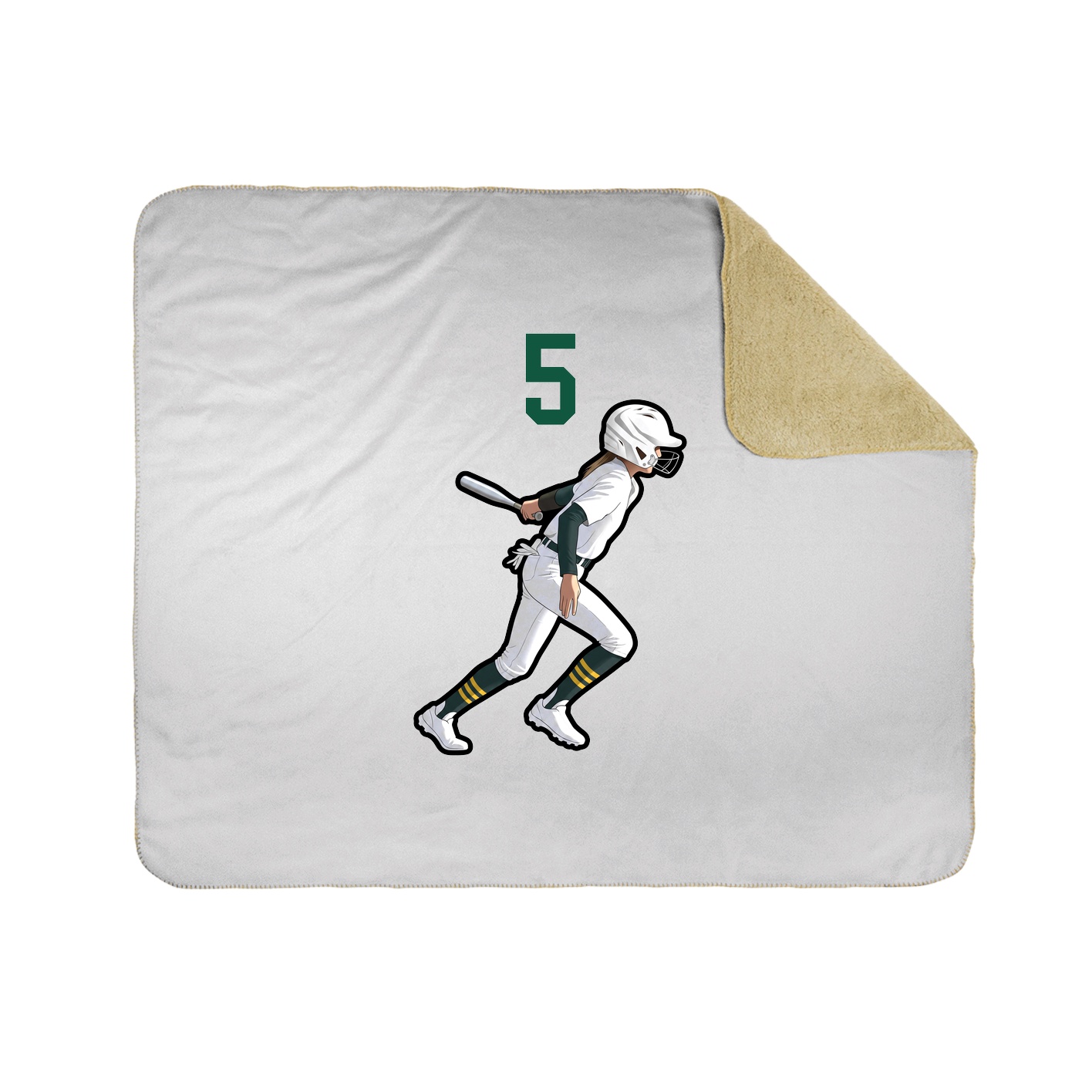 Throw Blanket — Number Top in White