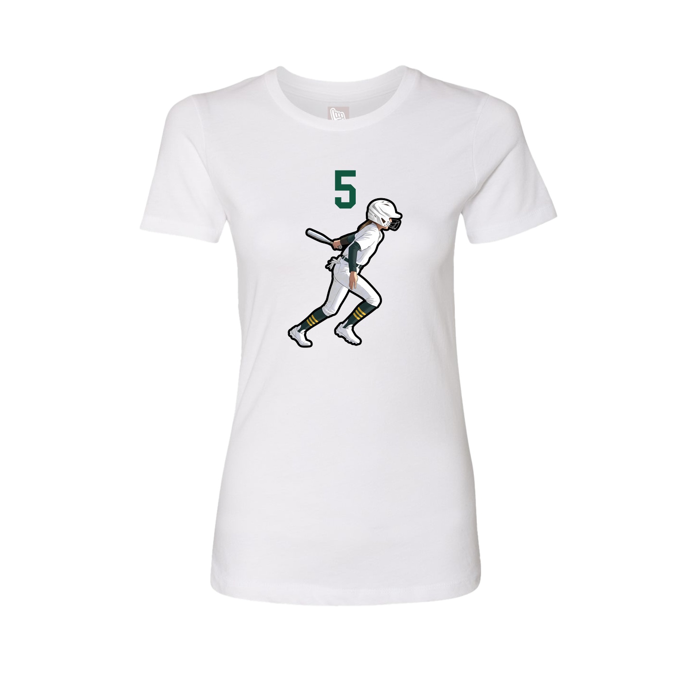 Womens Tee — Number Top in White