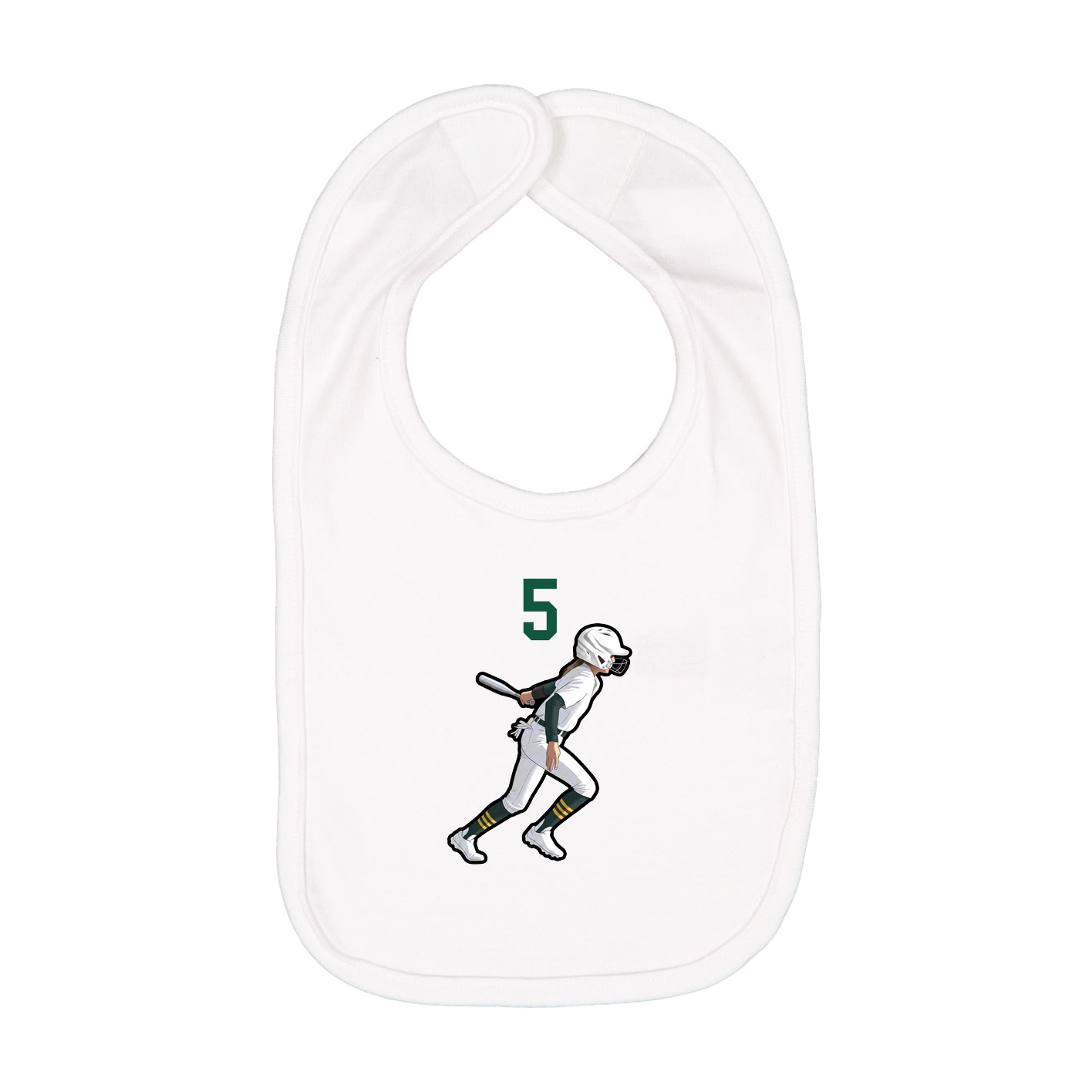 Infant Bib — Number Top in White