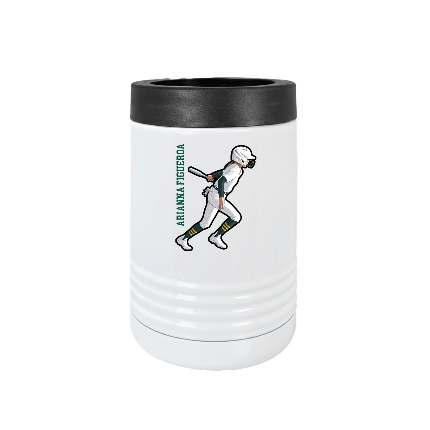 Beverage Holder — Name Vertical in White