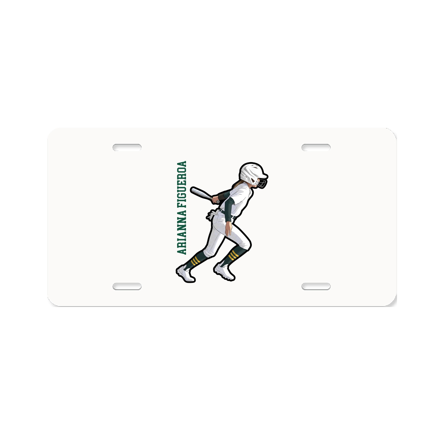License Plate — Name Vertical in Classic