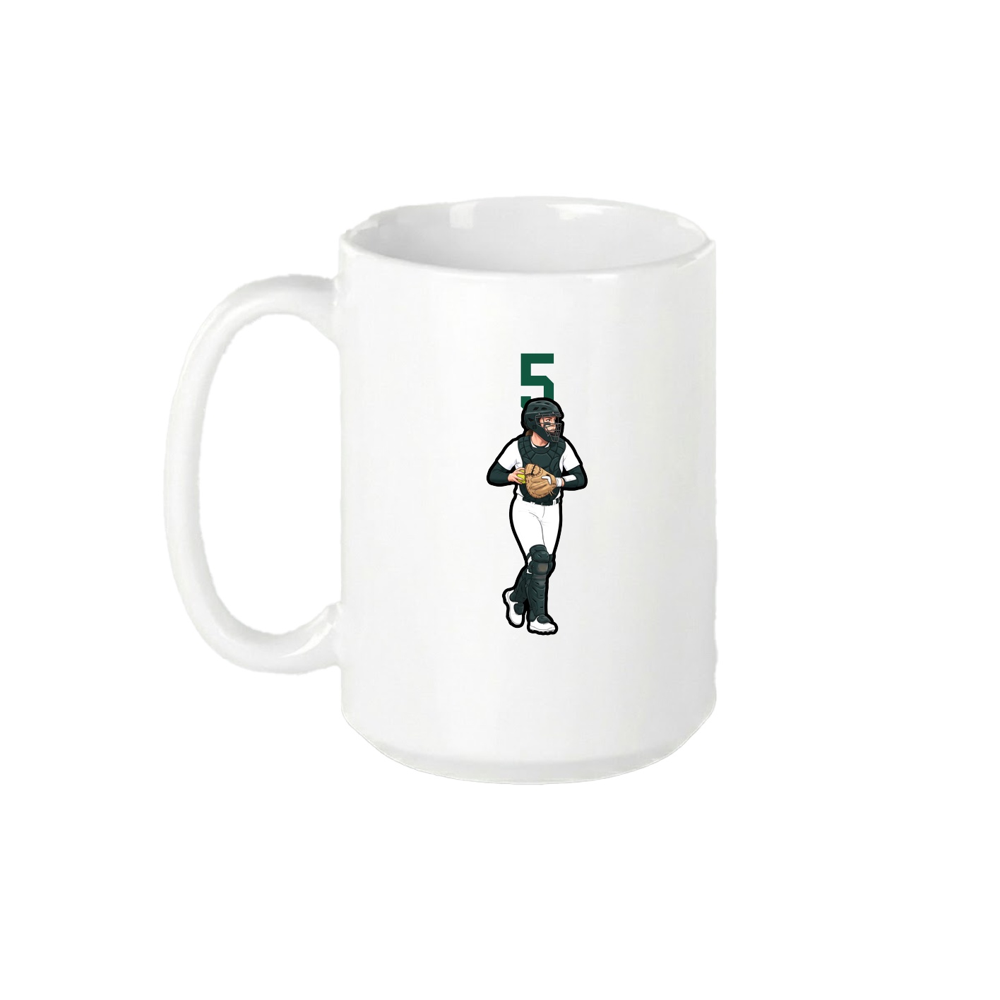 15oz Coffee Mug — Number Top in White