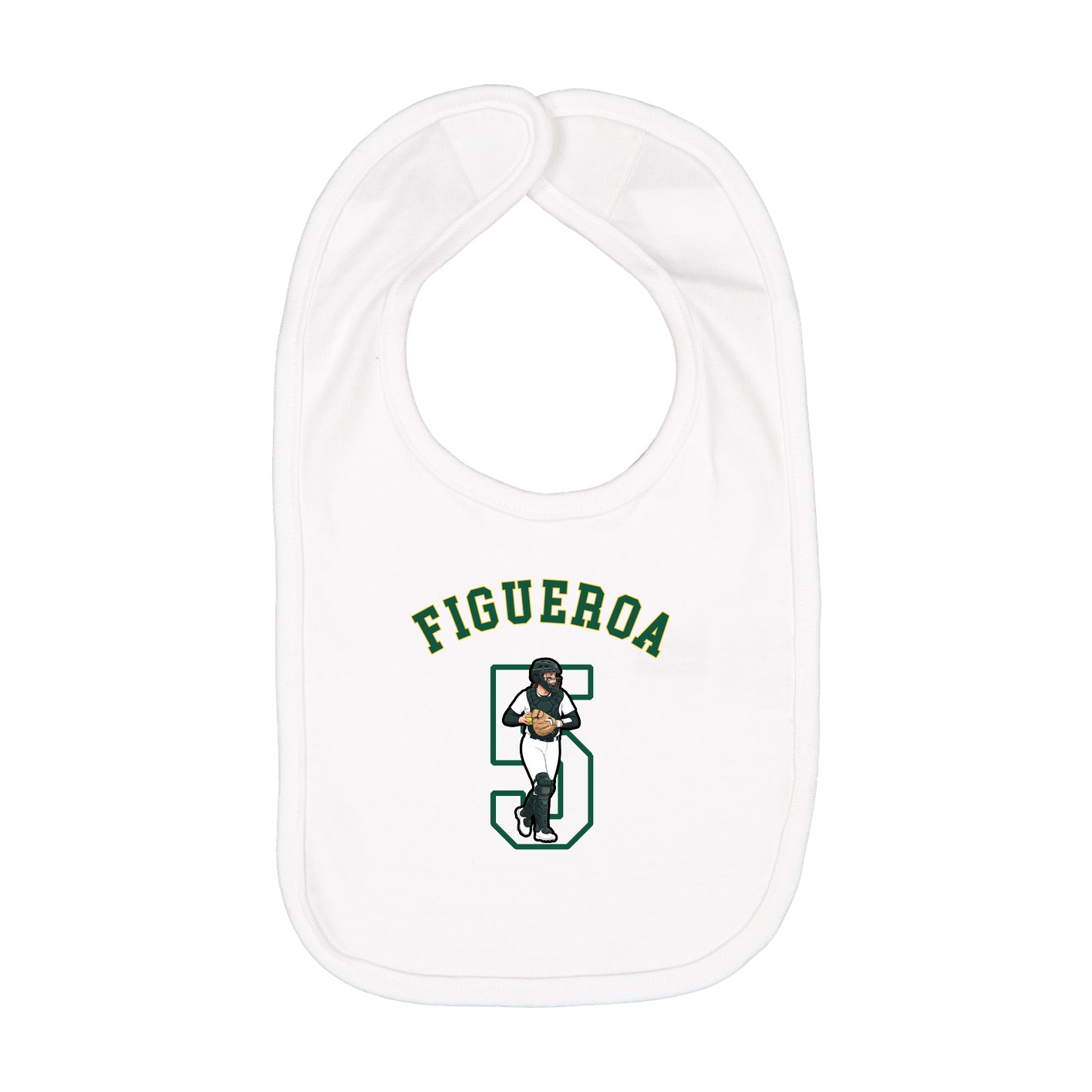 Infant Bib — Shirsey Arch in White