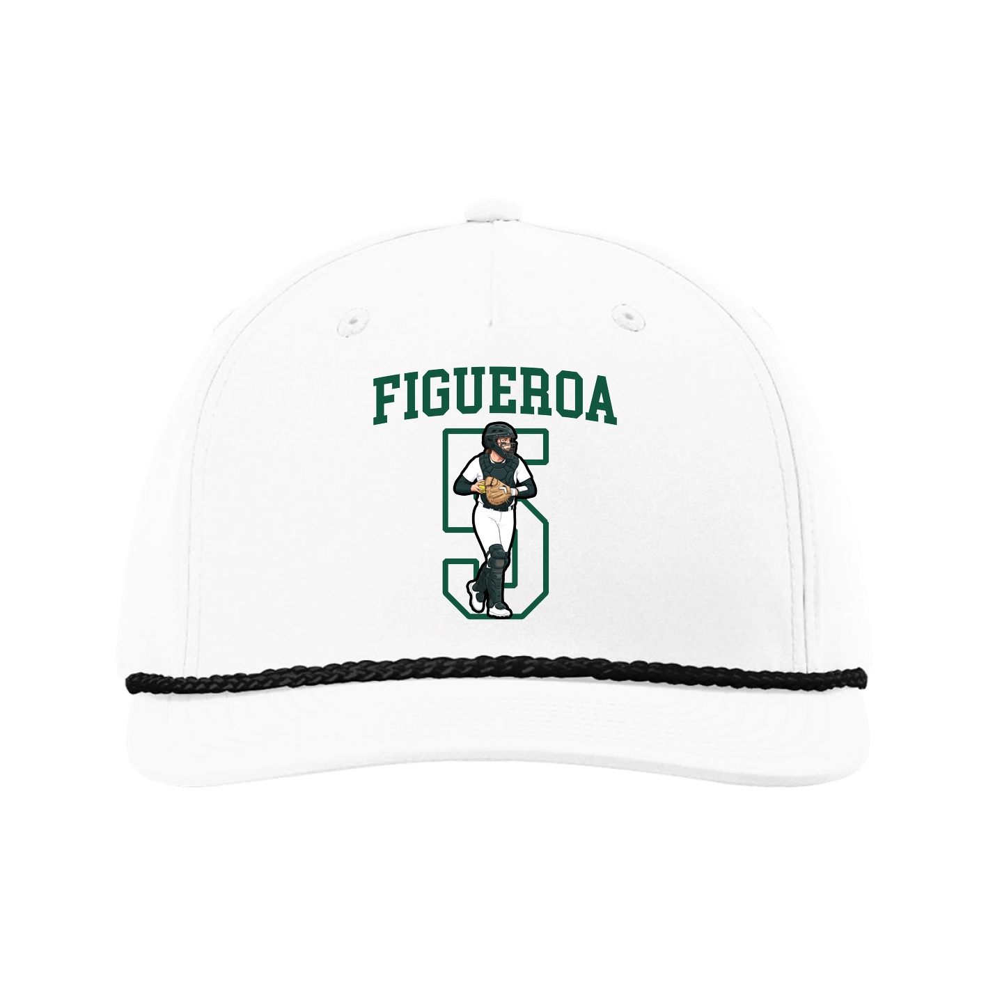 Five-Panel Classic Rope Cap — Shirsey in White