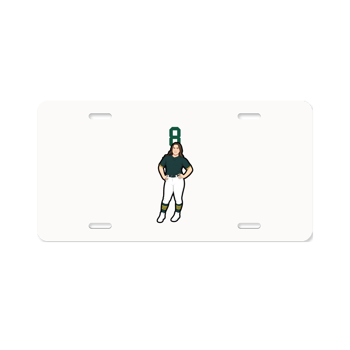 License Plate — Number Top in Classic