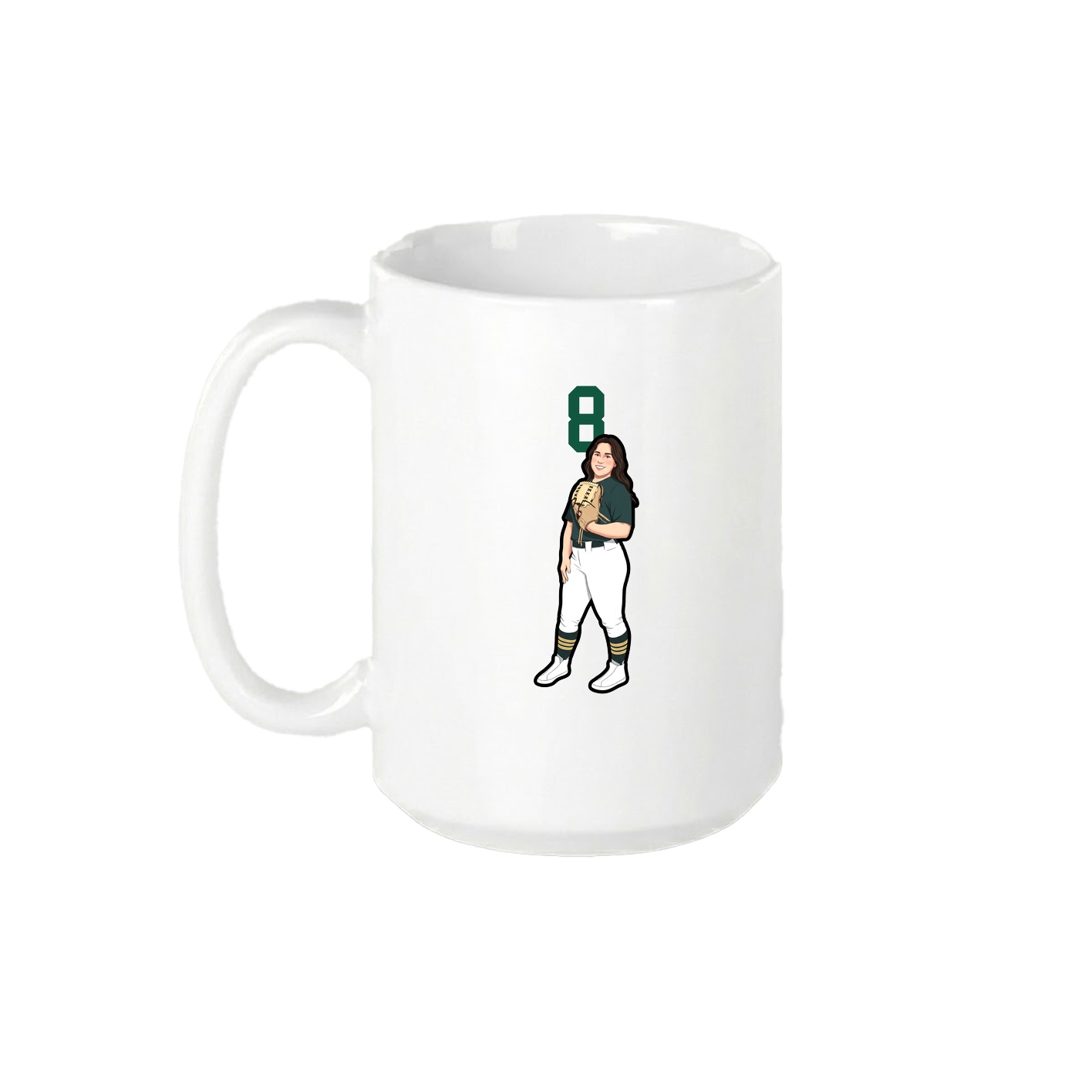 15oz Coffee Mug — Number Top in White