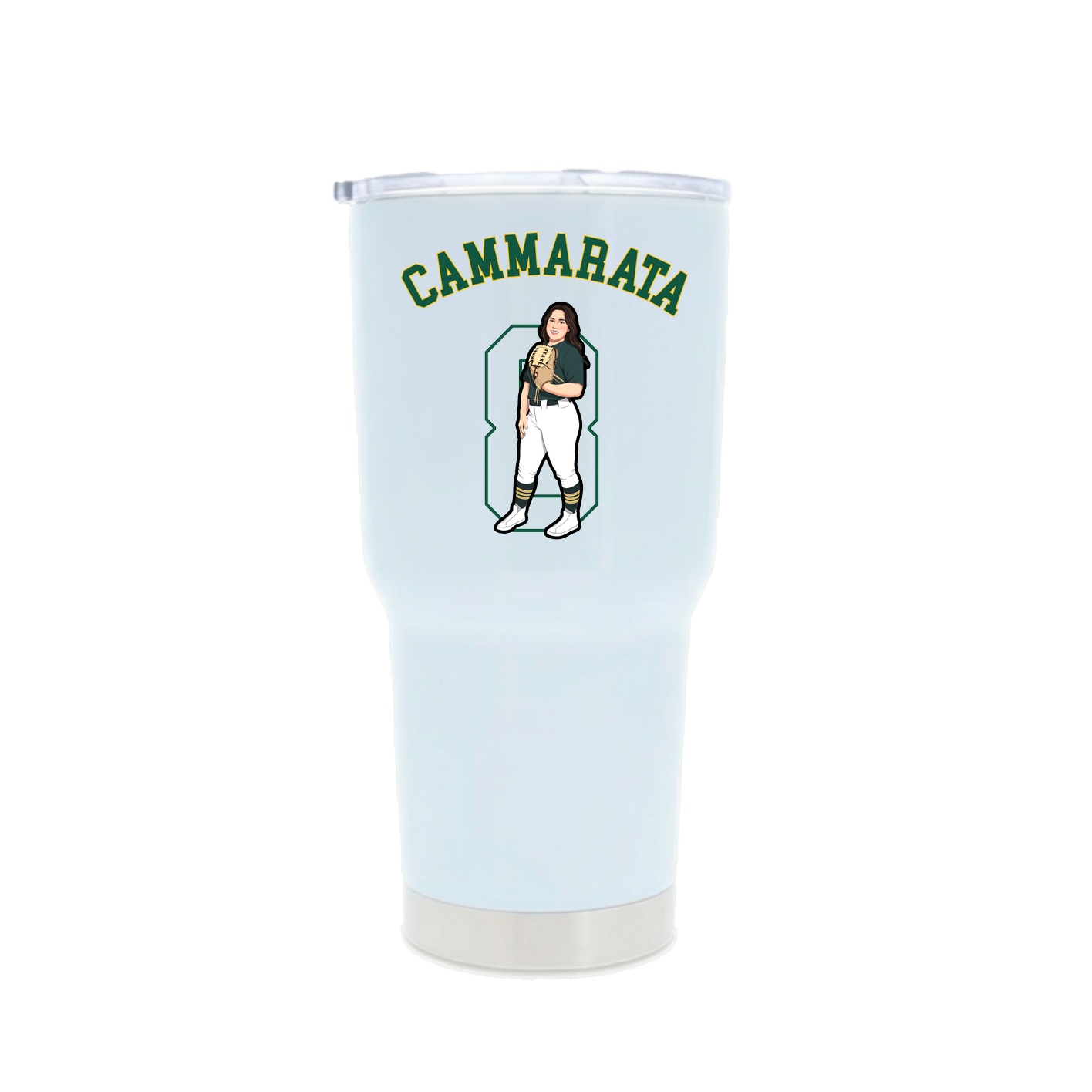 30oz Stainless Steel Tumbler — Shirsey Arch in White