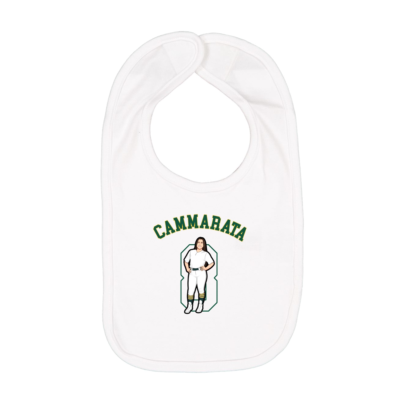 Infant Bib — Shirsey Arch in White