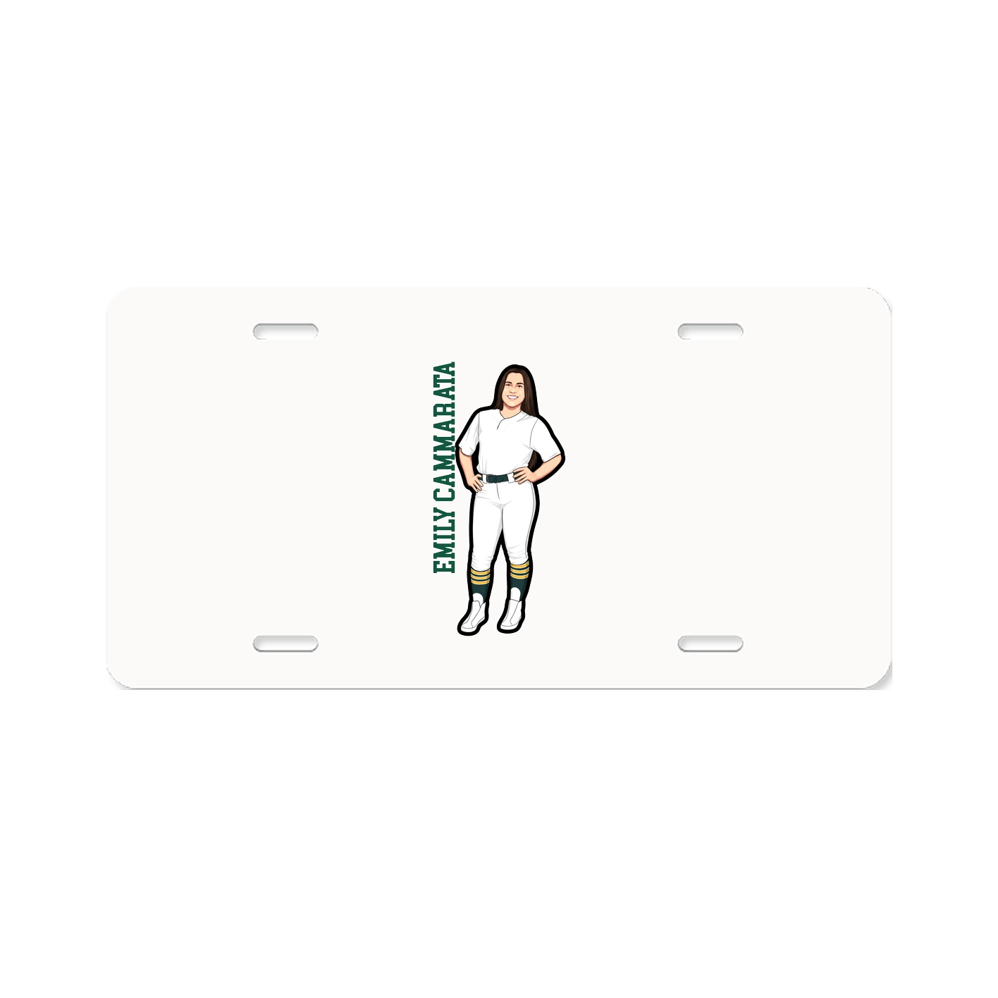 License Plate — Name Vertical in Classic